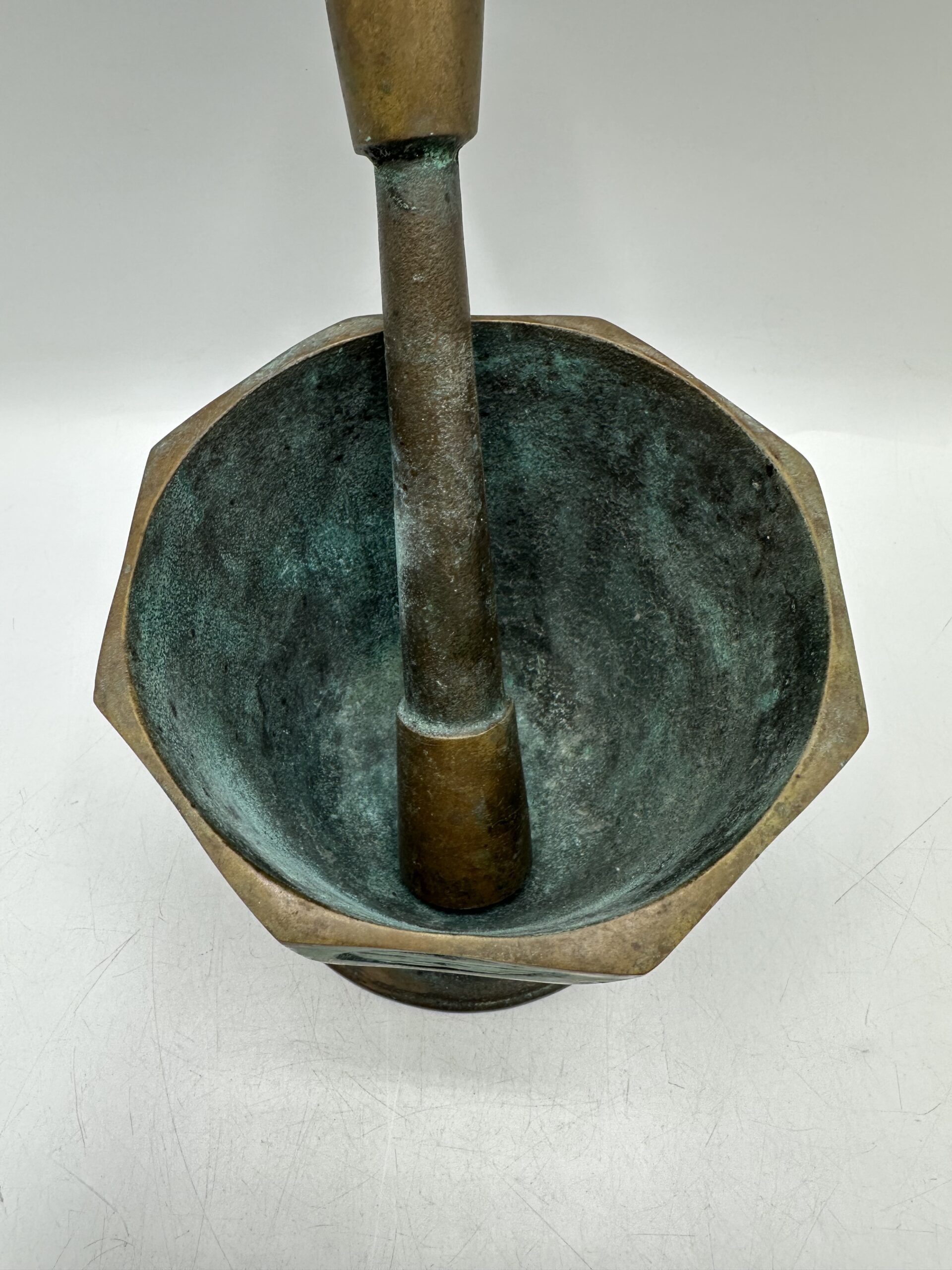 Ancien mortier et pilon en bronze années 60 – Image 8