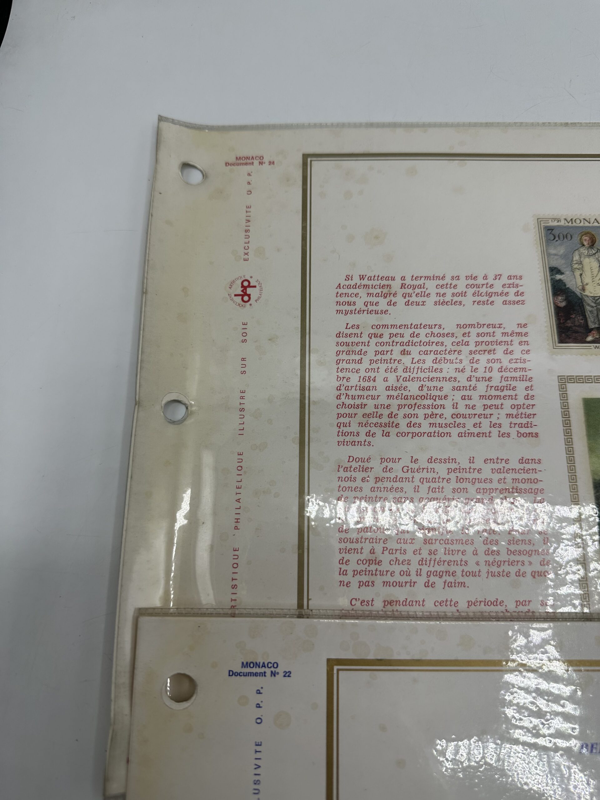 32 timbres documents philatéliques sur soie Monaco Andorre 1971 – Image 11