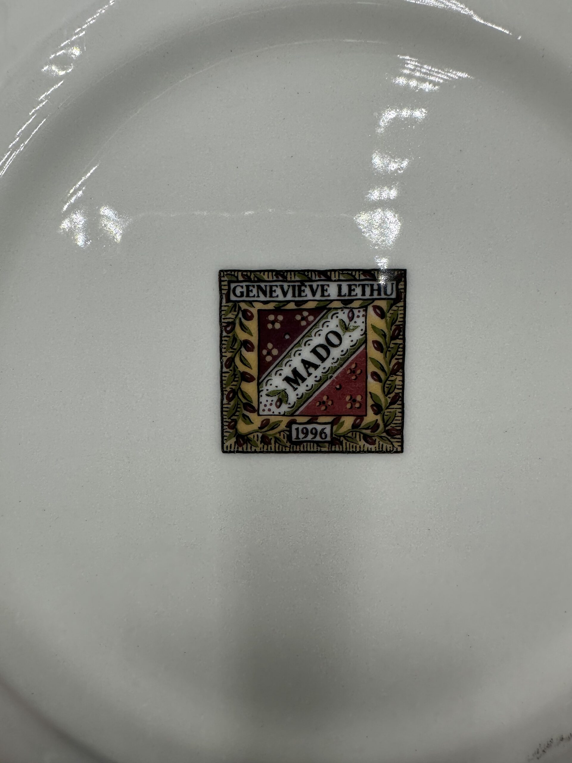 8 assiettes Geneviève Lethu Mado 1996 – Image 6