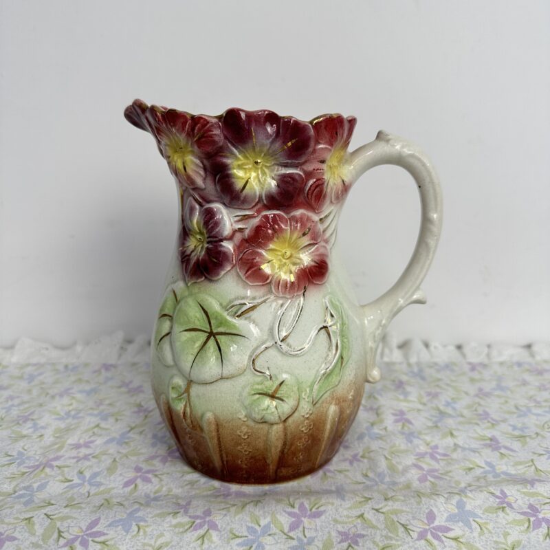 Pichet barbotine Onnaing fleuri