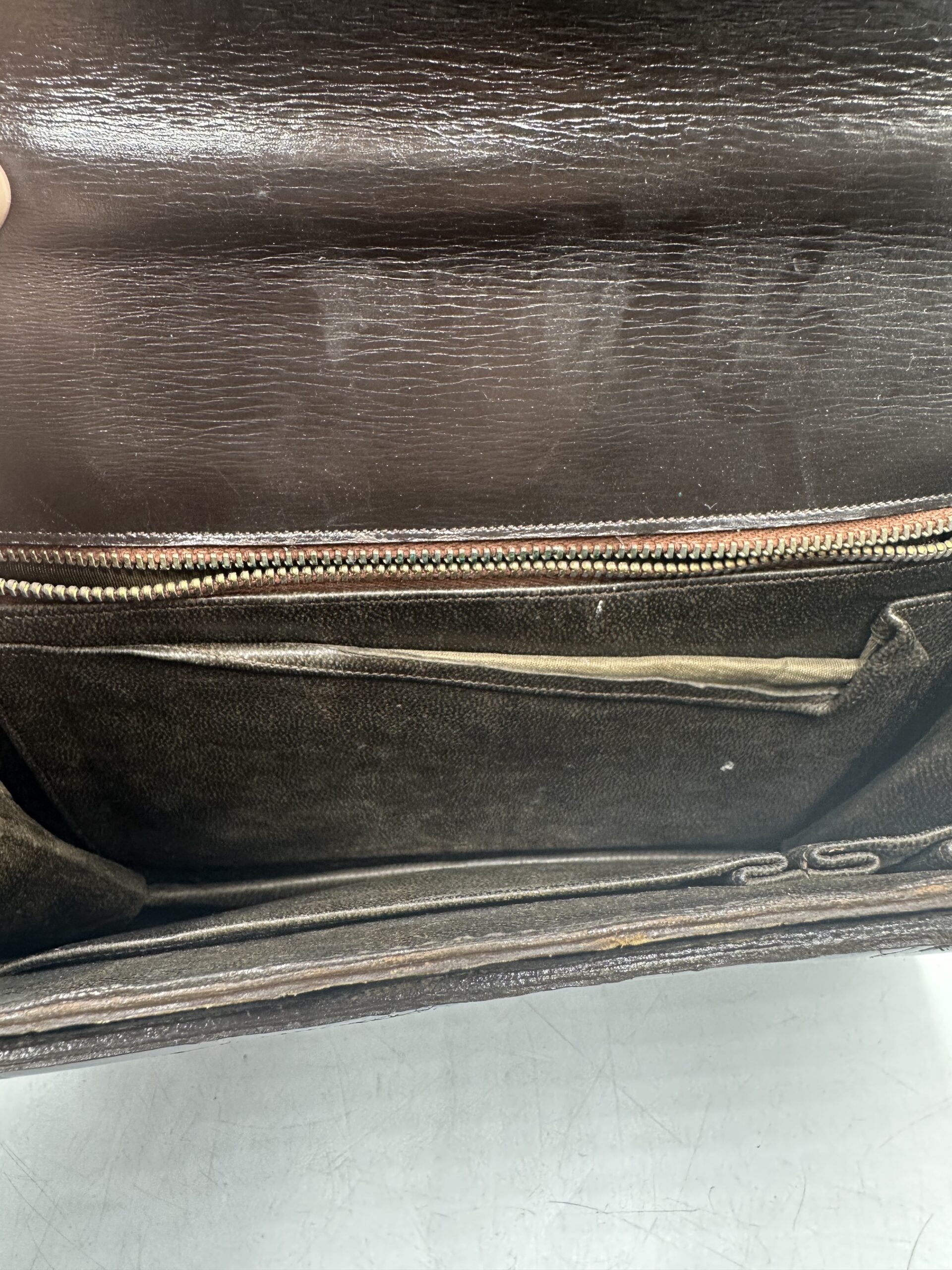 Sac en cuir marron croco – Image 7