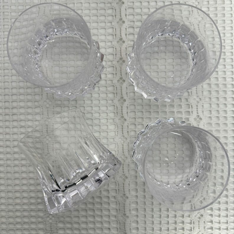 4 verres à whisky cristal Bayel