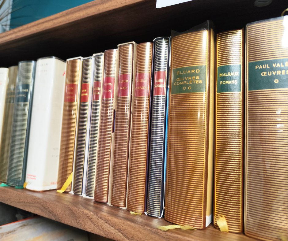 Étagère de livres anciens : focus sur la collection La Pléiade à la Ressourcerie Histoires Sans Fin, collection la pléiade