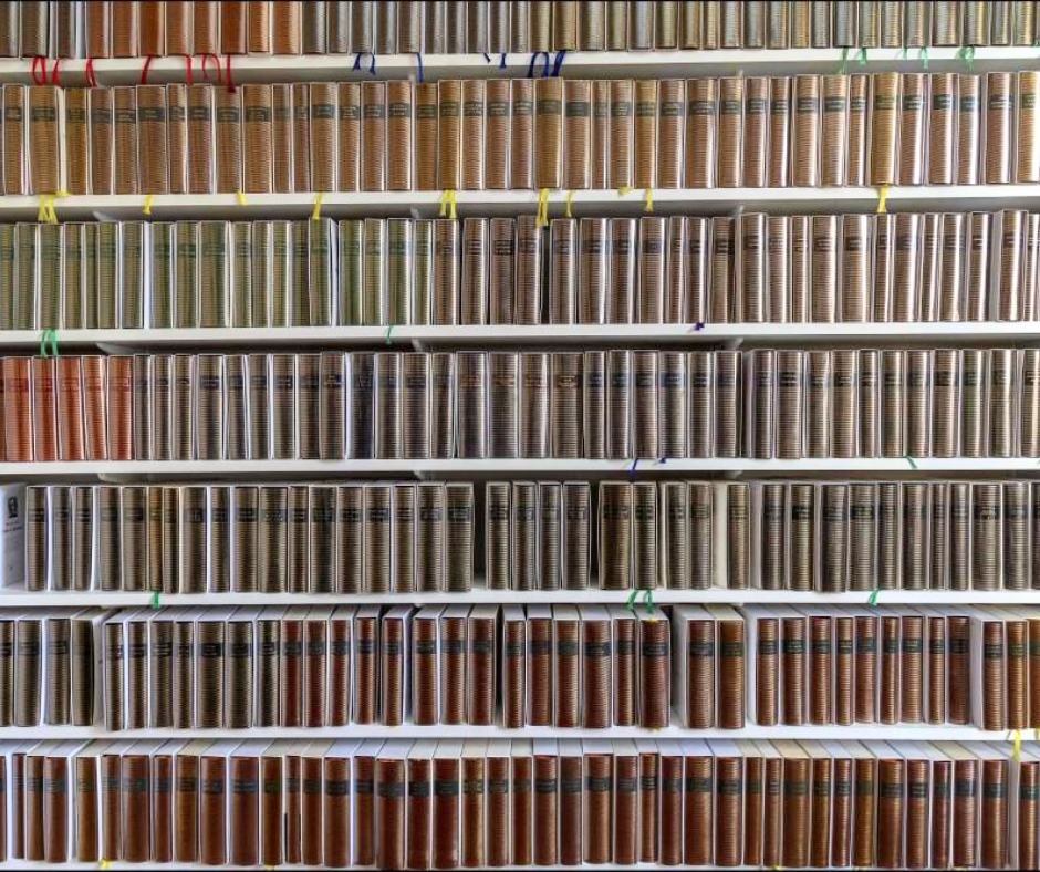 Photo de la collection de livres la pleiade. Le mur de l’esprit. La collection de la « Pléiade », bibliothèque de l’« honnête homme » du XXIe siècle. collection La Pléiade