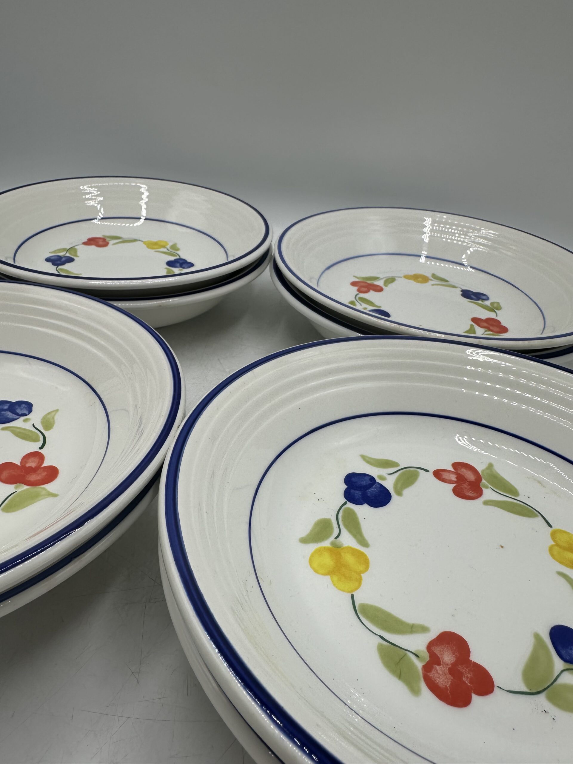 8 assiettes creuses Total Quadrifoglio – Image 3