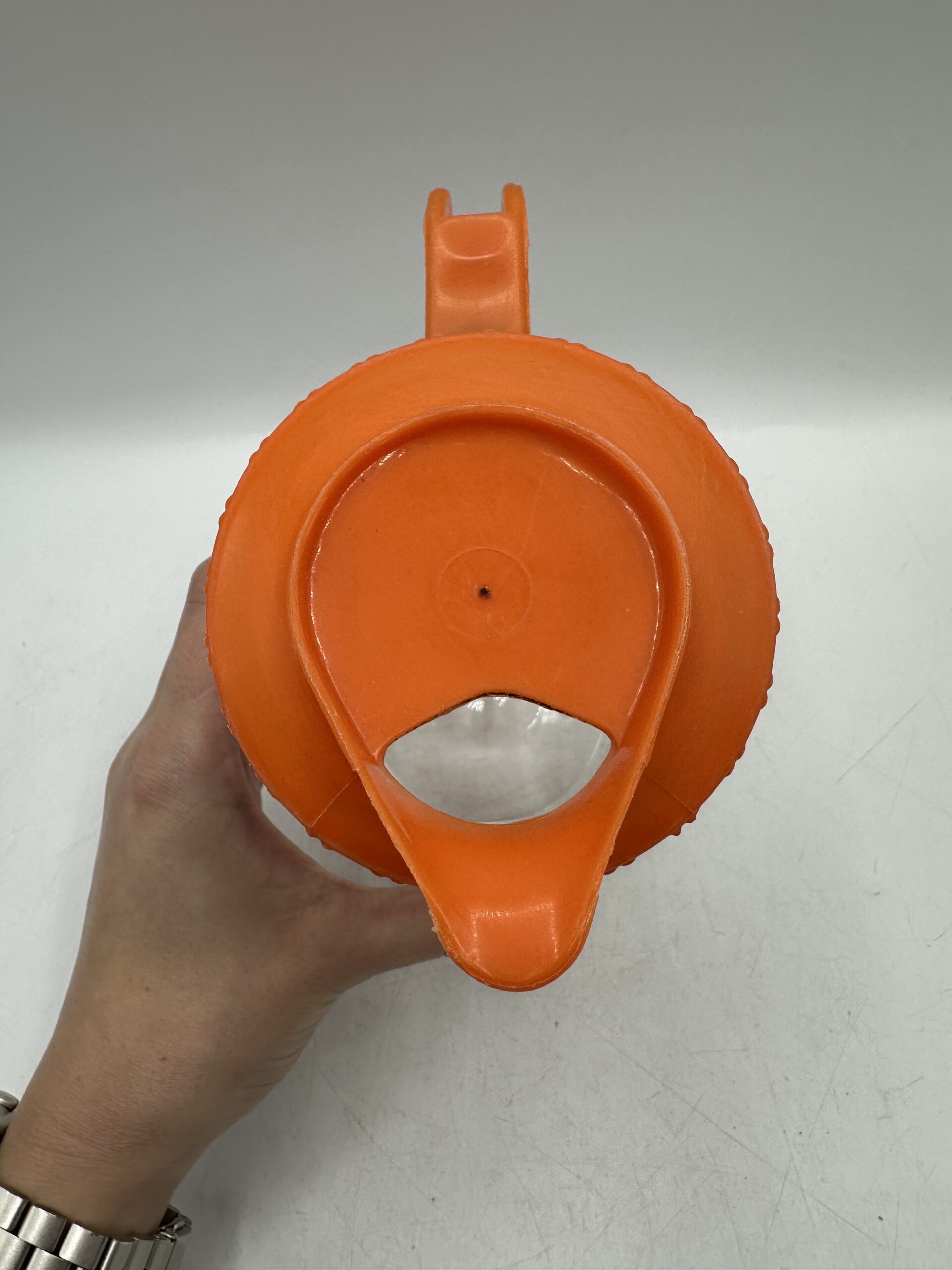 Carafe verseuse en verre vintage orange années 70 – Image 4