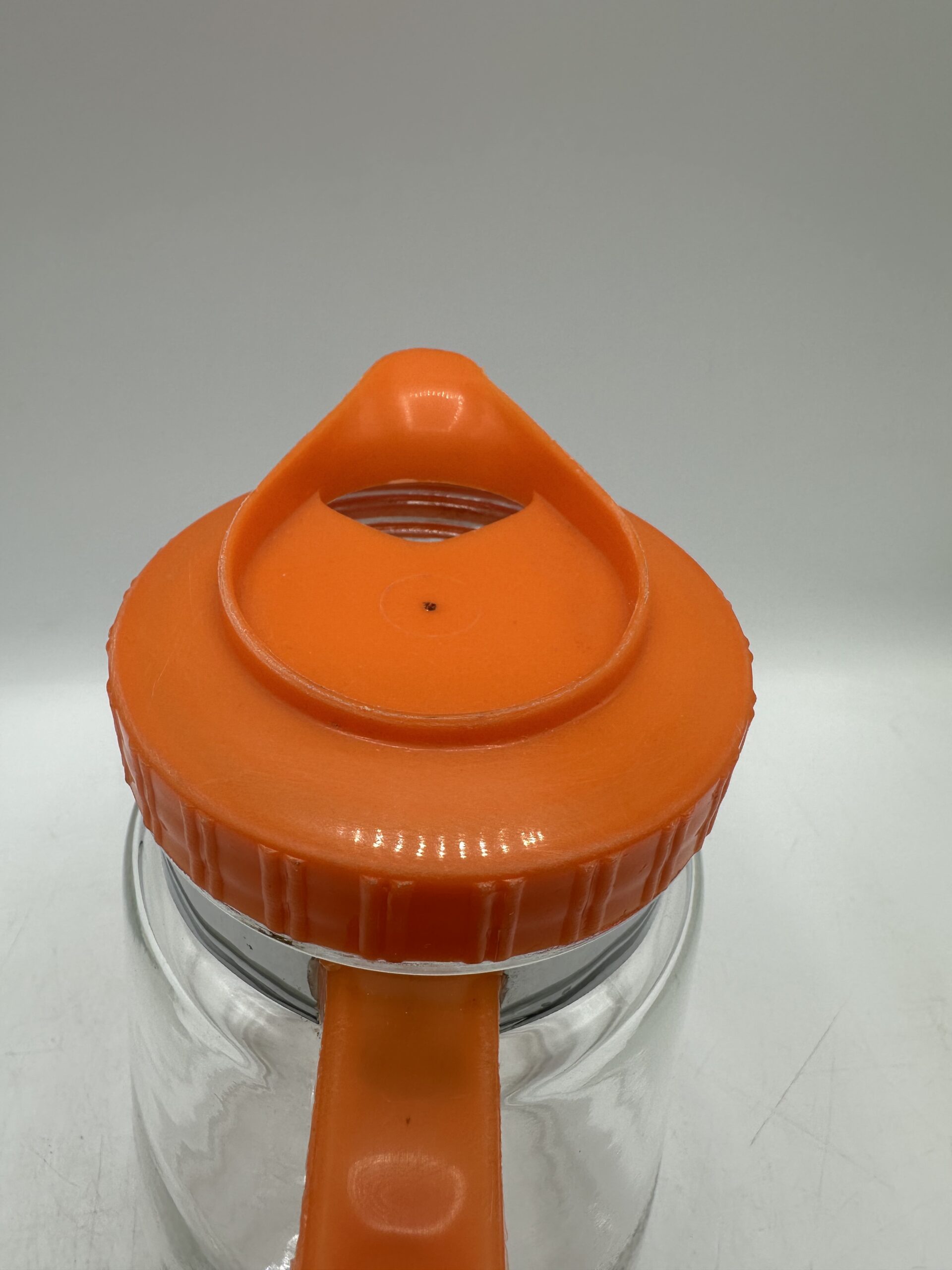 Carafe verseuse en verre vintage orange années 70 – Image 10