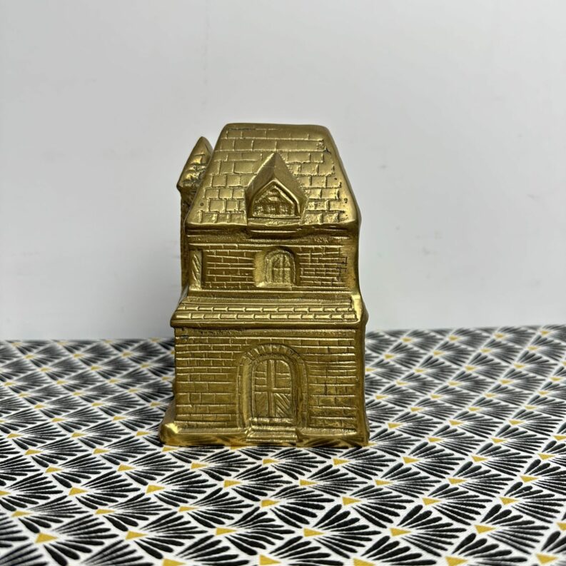 Tirelire ancienne laiton