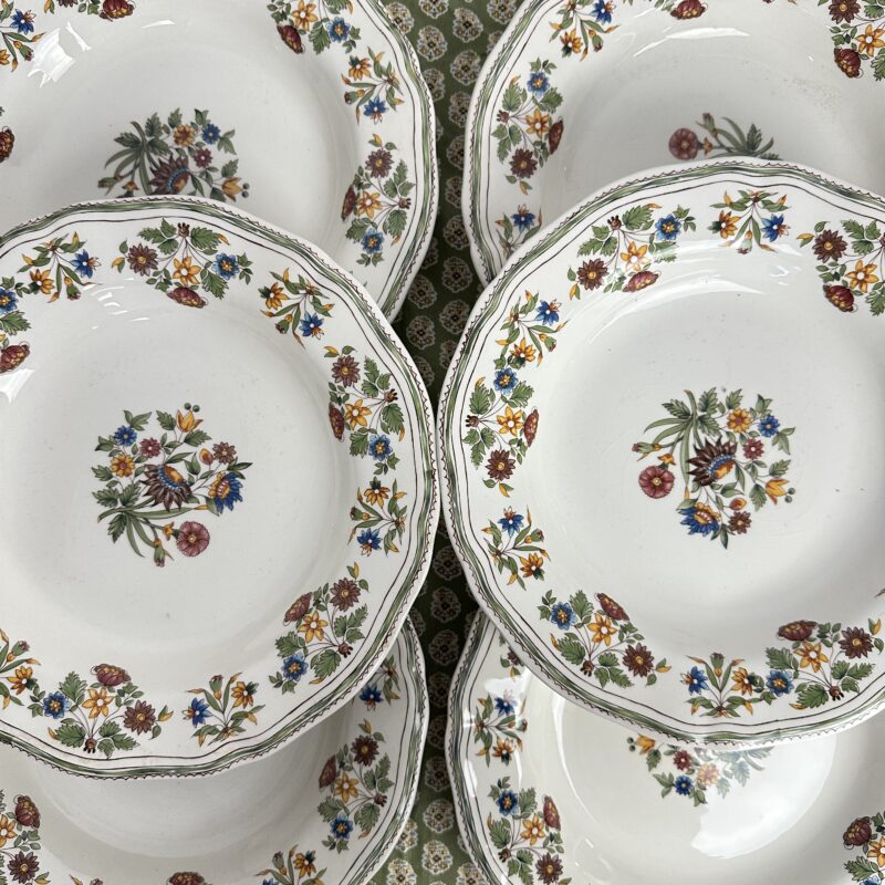 6 assiettes creuses Gien Moustiers Olerys