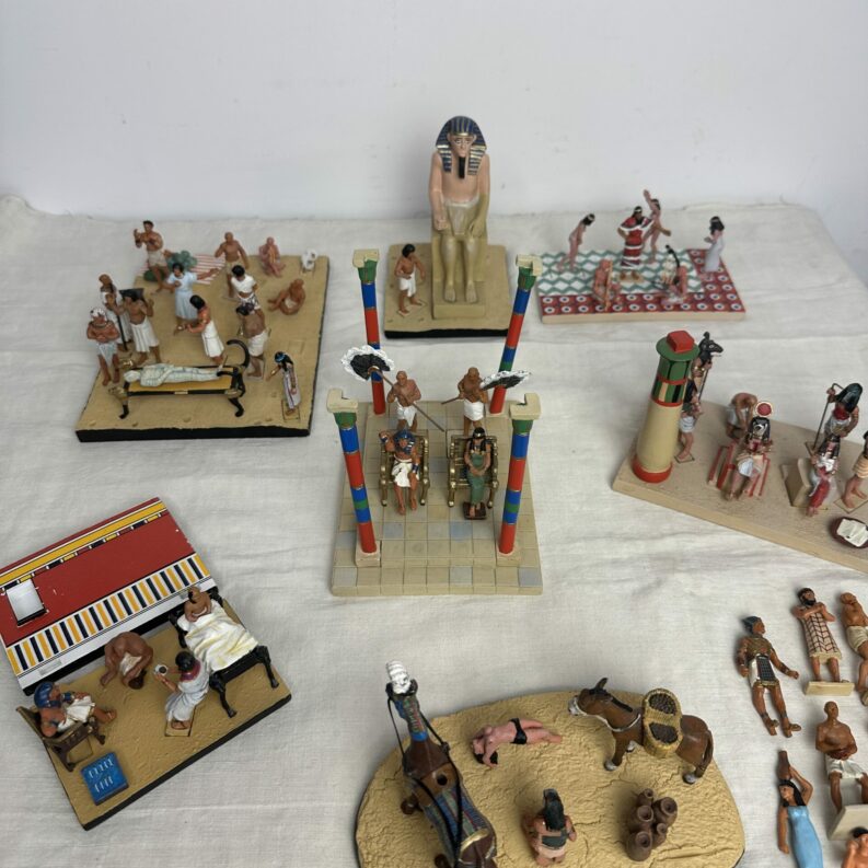 Scènes Égypte antique figurines en plomb