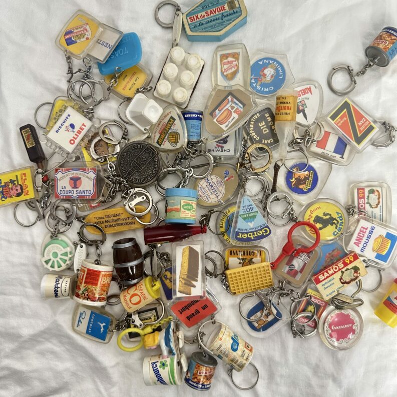 Collection porte-clés vintage alimentaires