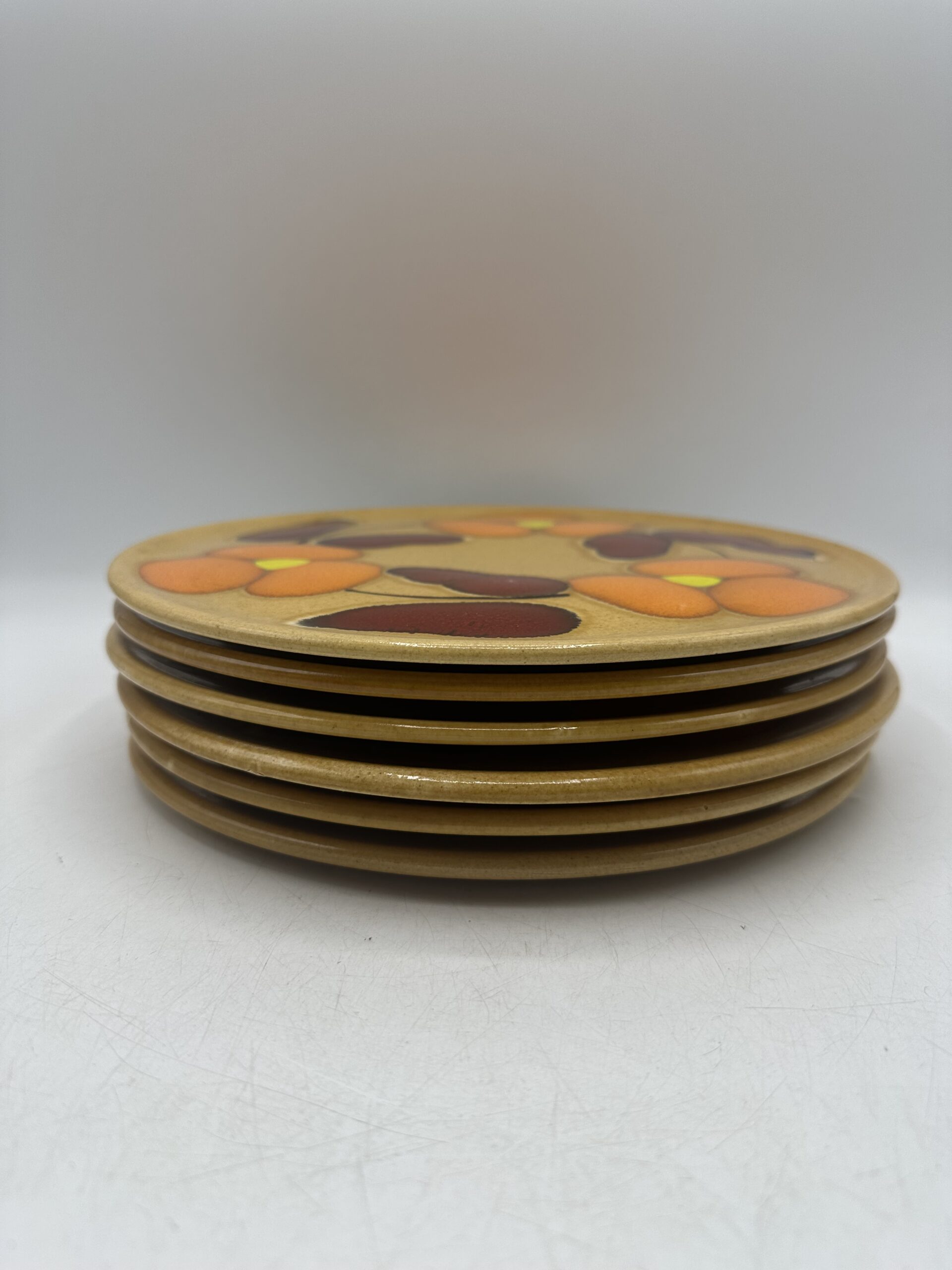 6 assiettes Saint Clément floral vintage – Image 2
