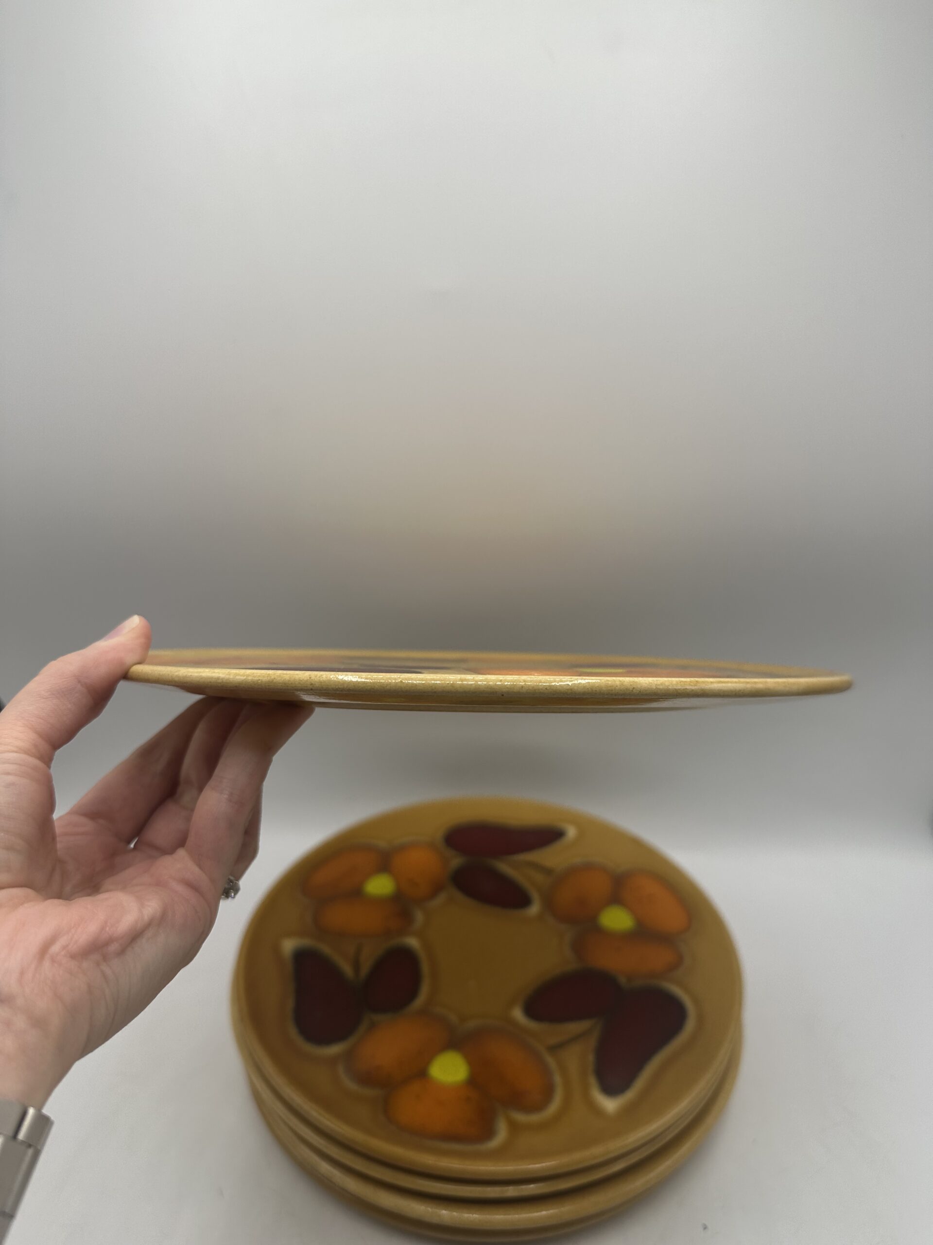 6 assiettes Saint Clément floral vintage – Image 5