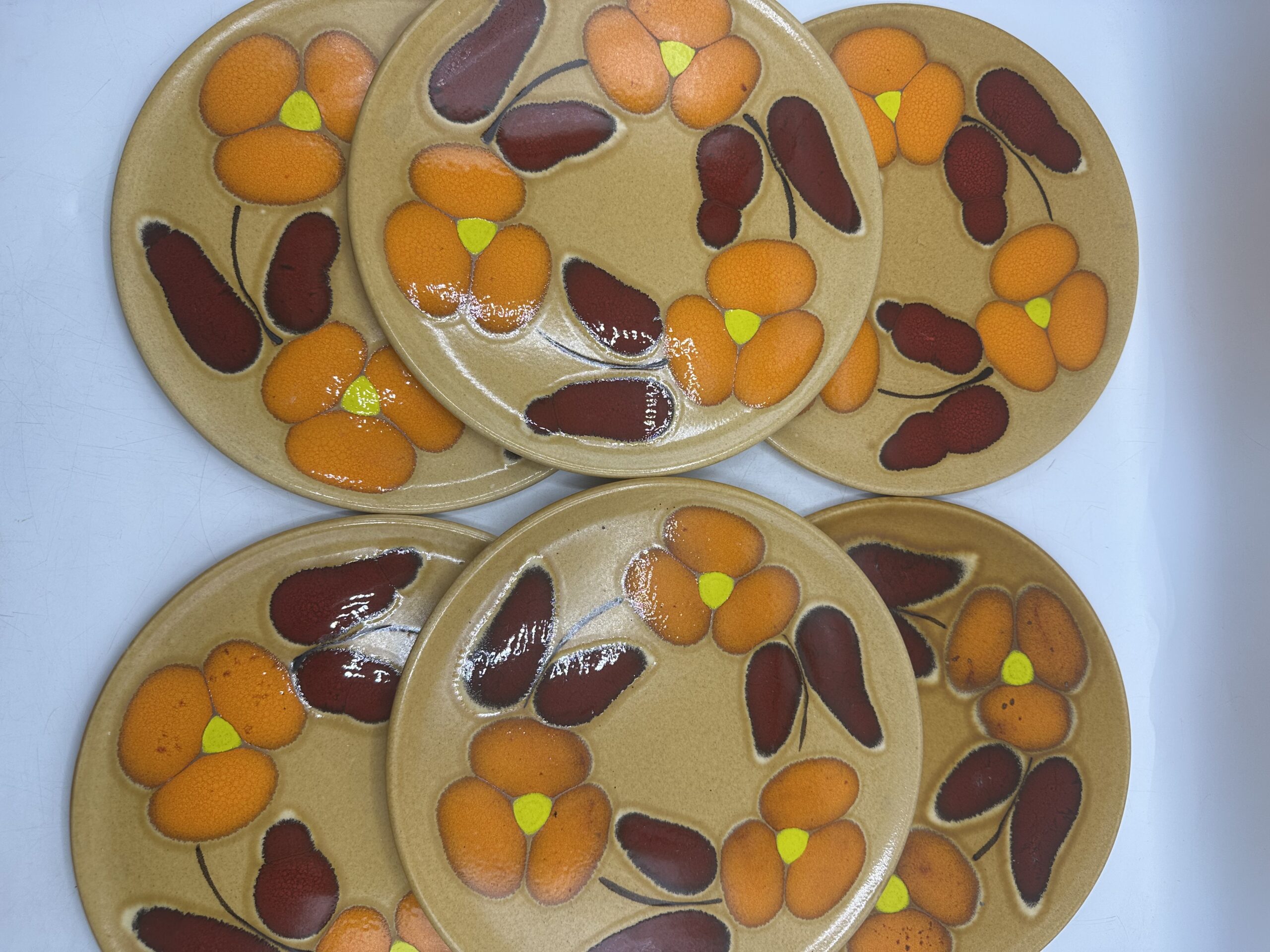 6 assiettes Saint Clément floral vintage – Image 8
