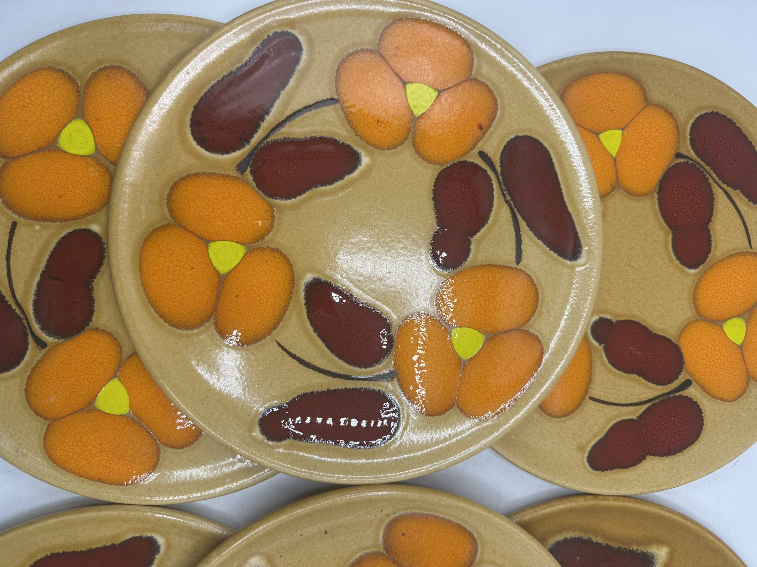 6 assiettes Saint Clément floral vintage – Image 9