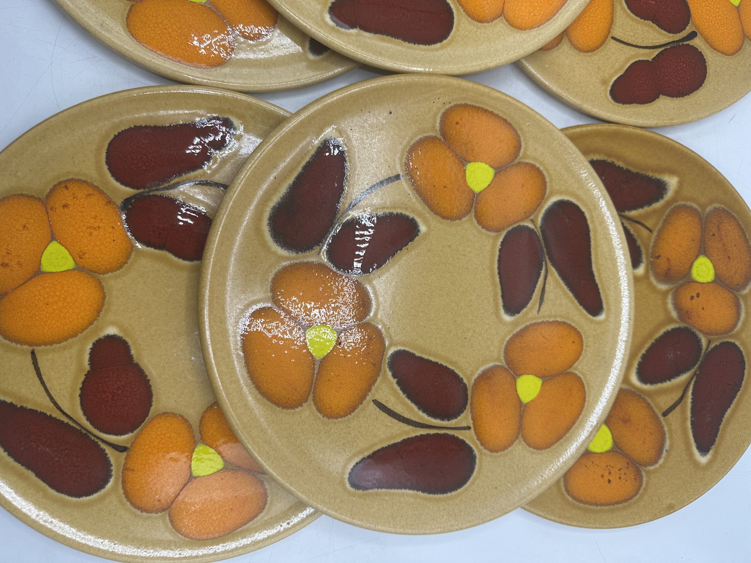 6 assiettes Saint Clément floral vintage – Image 10