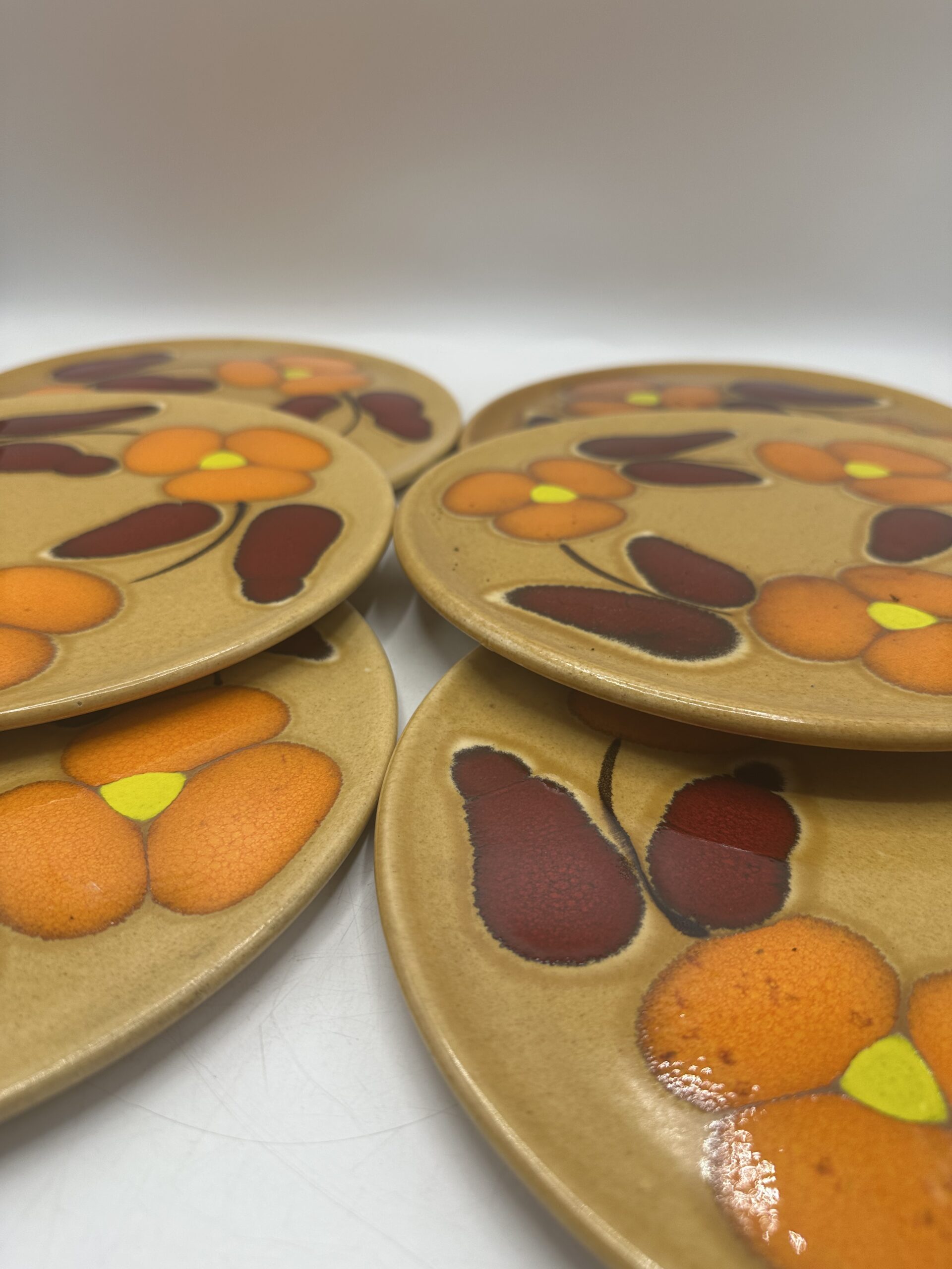6 assiettes Saint Clément floral vintage – Image 11