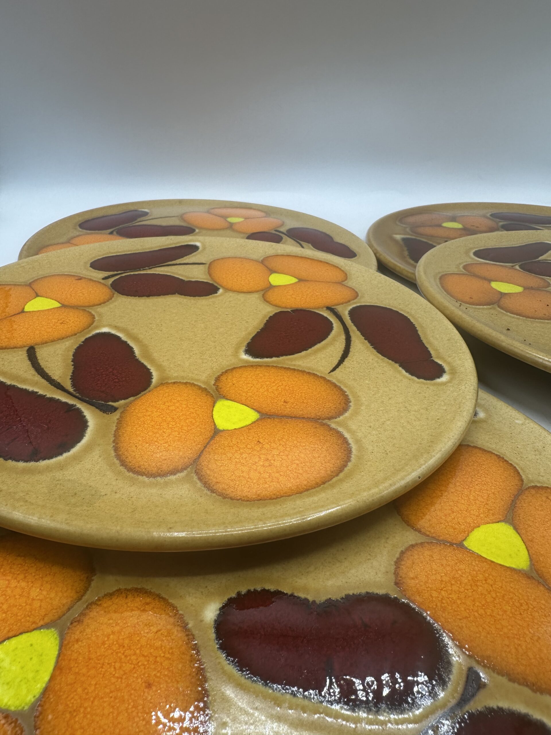 6 assiettes Saint Clément floral vintage – Image 12