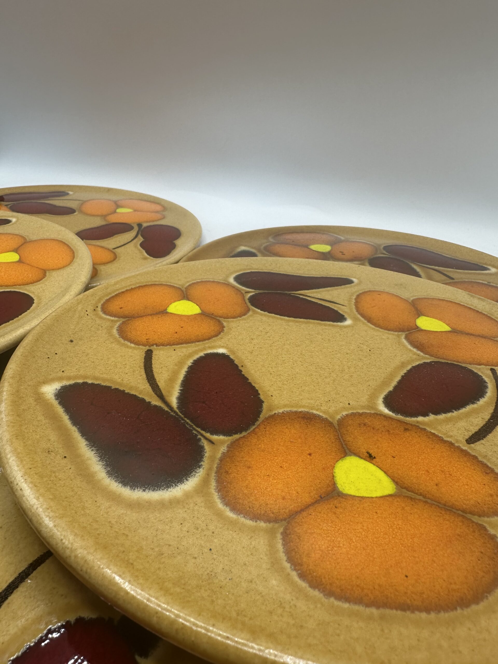 6 assiettes Saint Clément floral vintage – Image 13