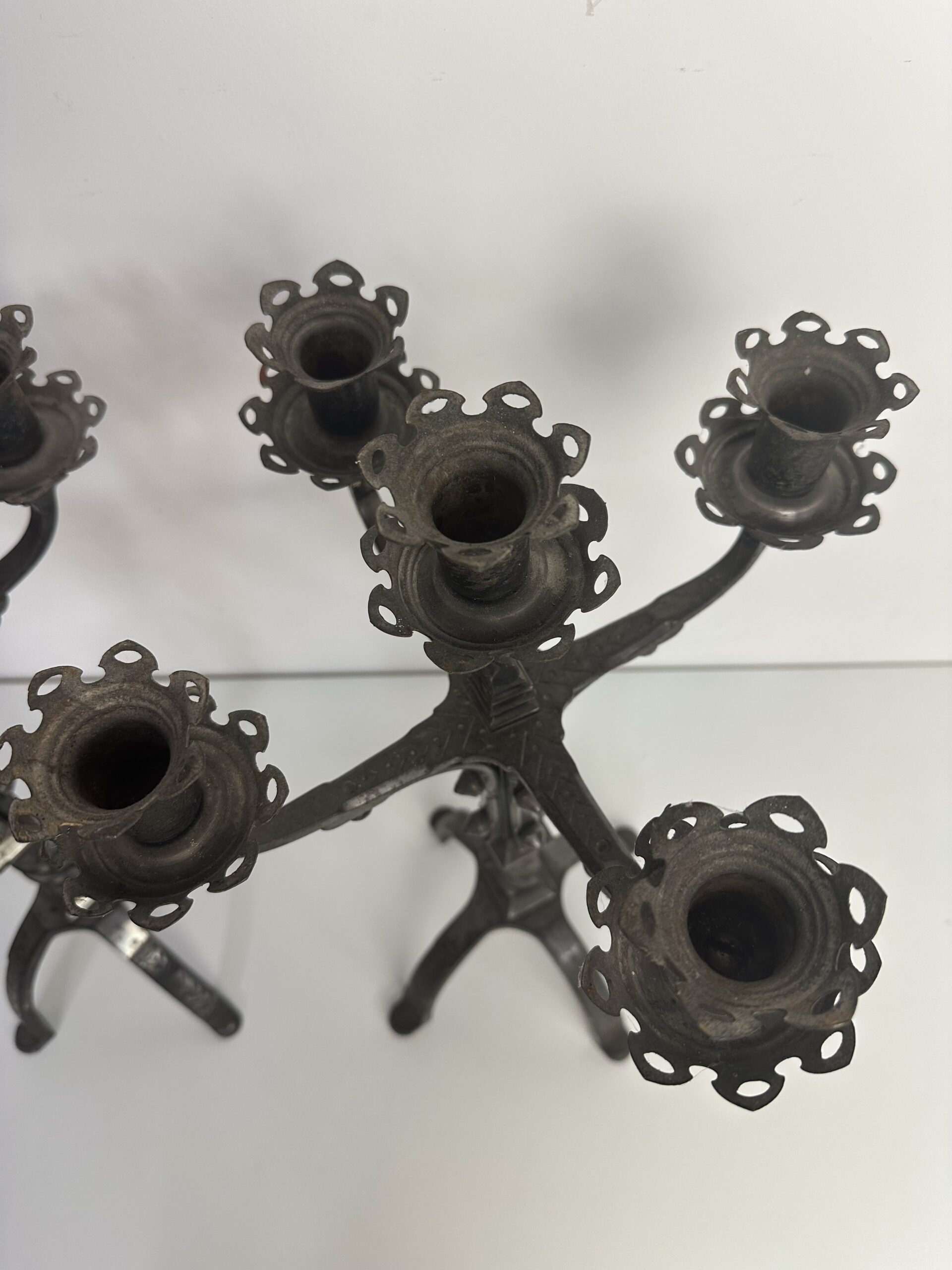 Duo de candélabre chandelier fer forgé – Image 3