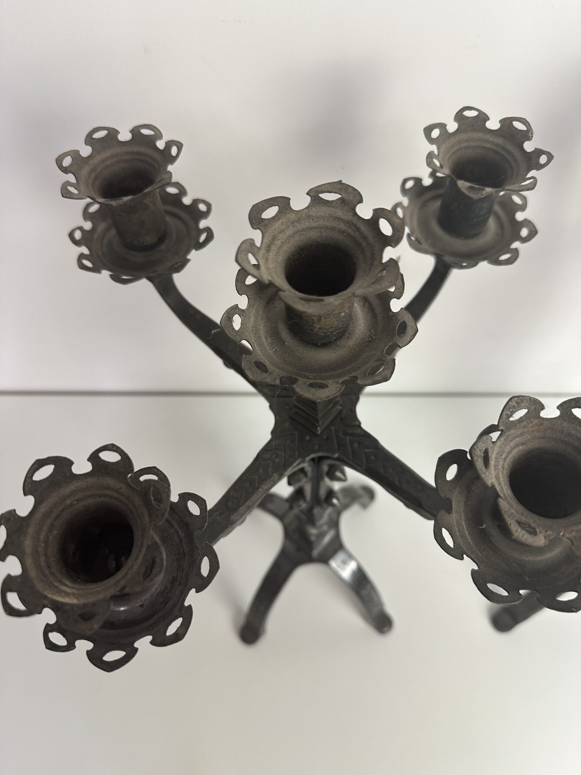 Duo de candélabre chandelier fer forgé – Image 4