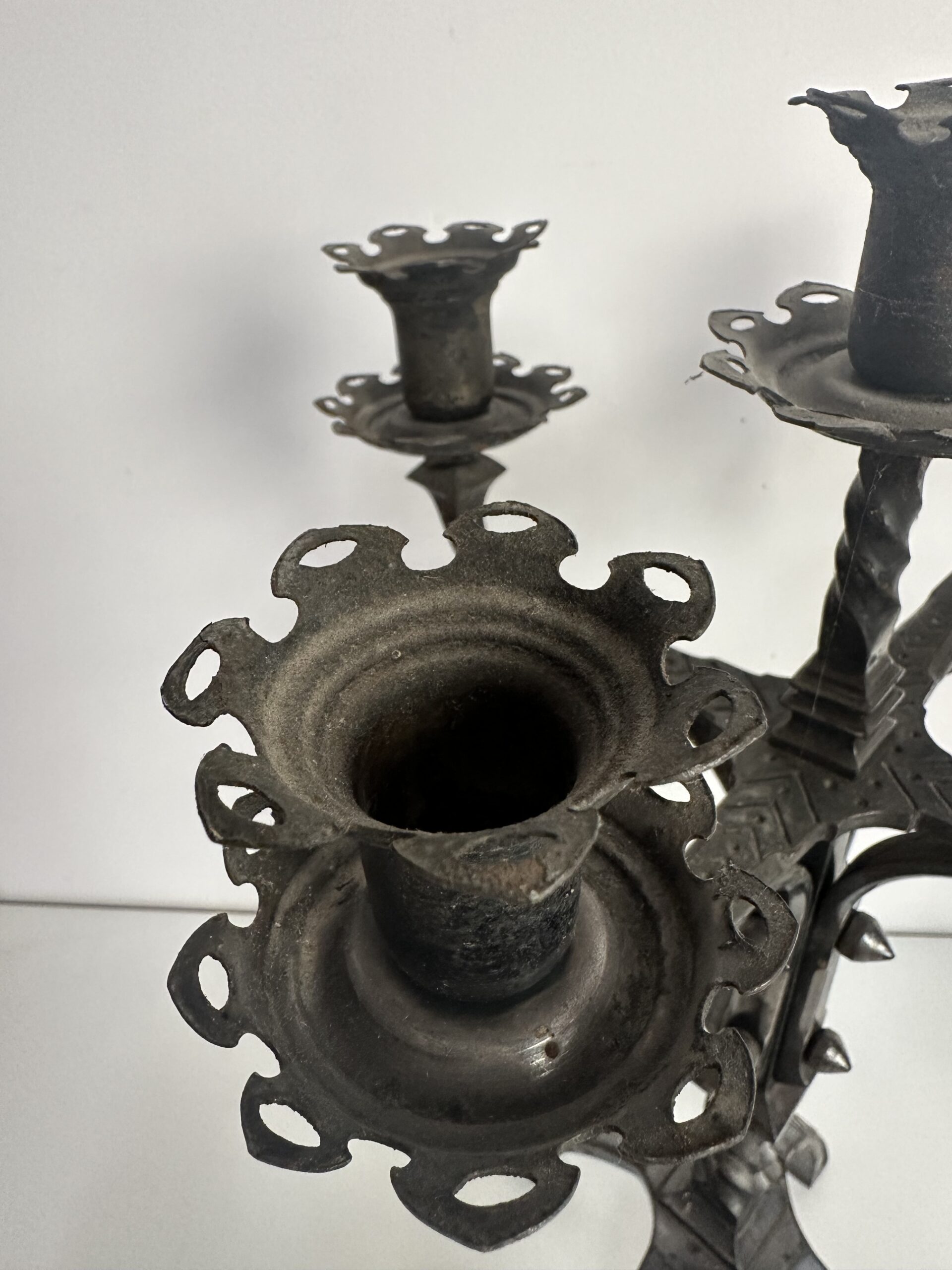 Duo de candélabre chandelier fer forgé – Image 5