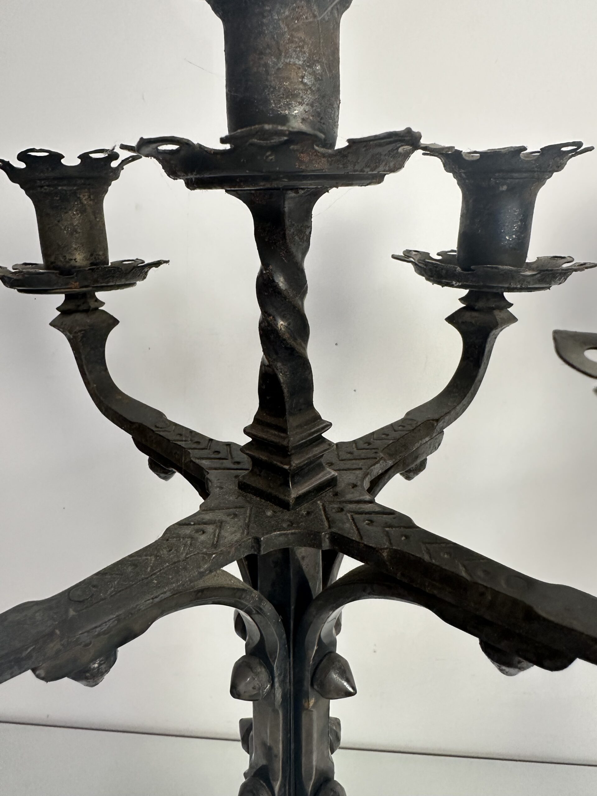 Duo de candélabre chandelier fer forgé – Image 6