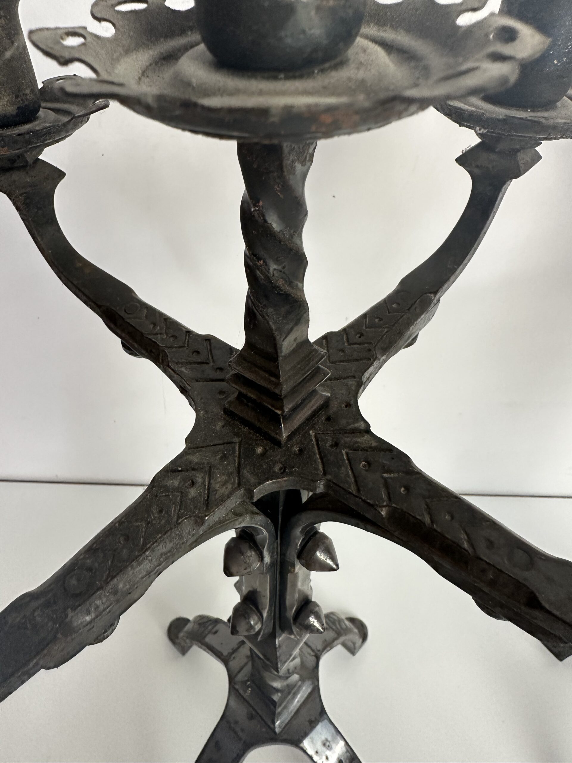 Duo de candélabre chandelier fer forgé – Image 12