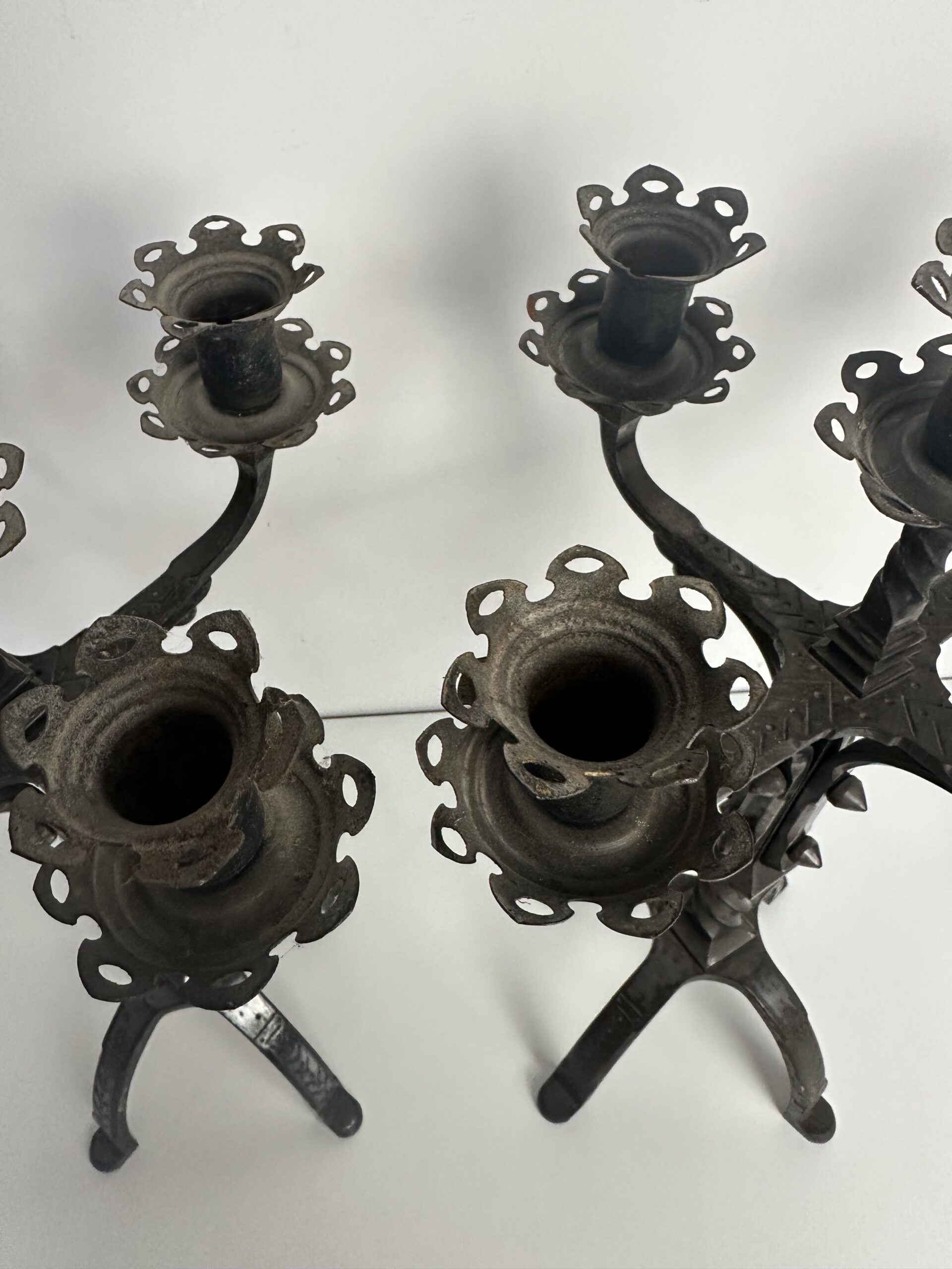 Duo de candélabre chandelier fer forgé – Image 13