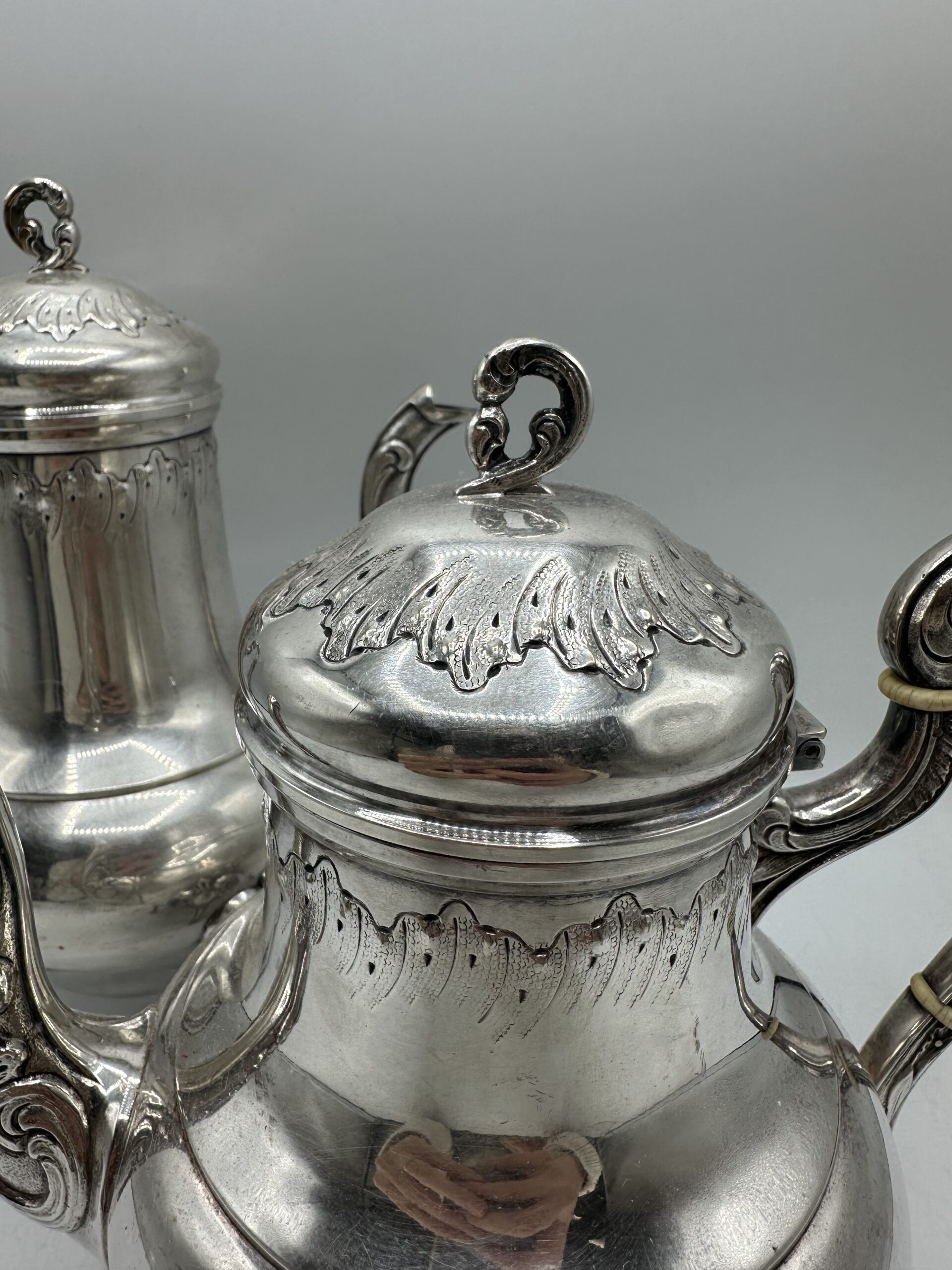 Duo théières anciennes métal argenté – Image 5