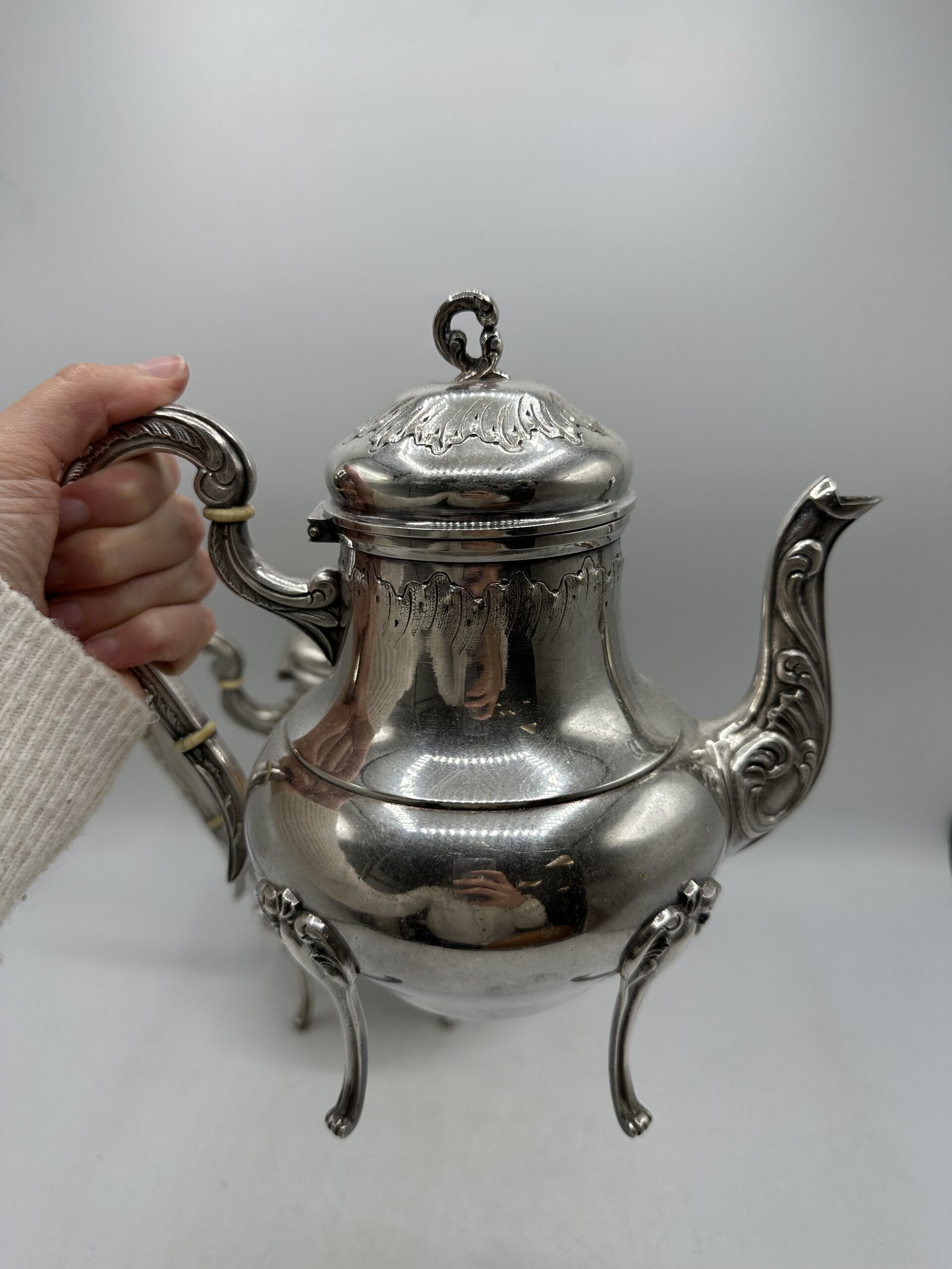 Duo théières anciennes métal argenté – Image 7