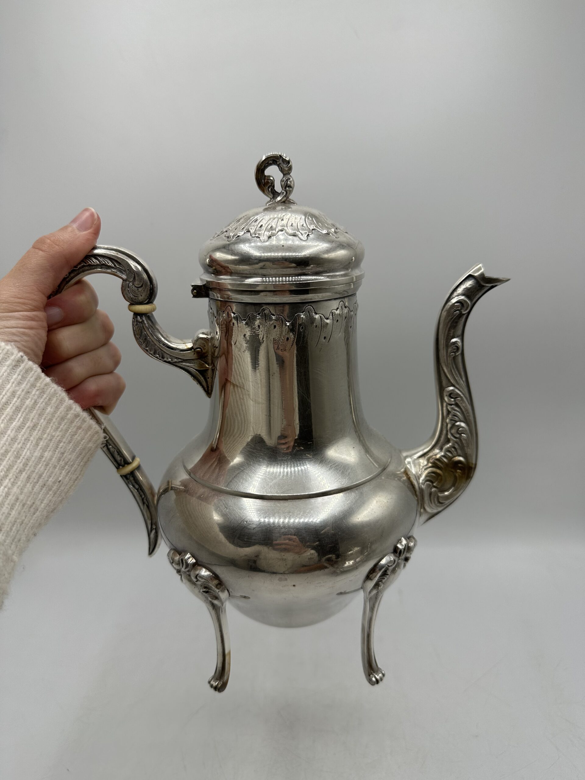 Duo théières anciennes métal argenté – Image 8