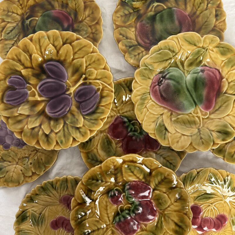 10 assiettes barbotine Sarreguemines