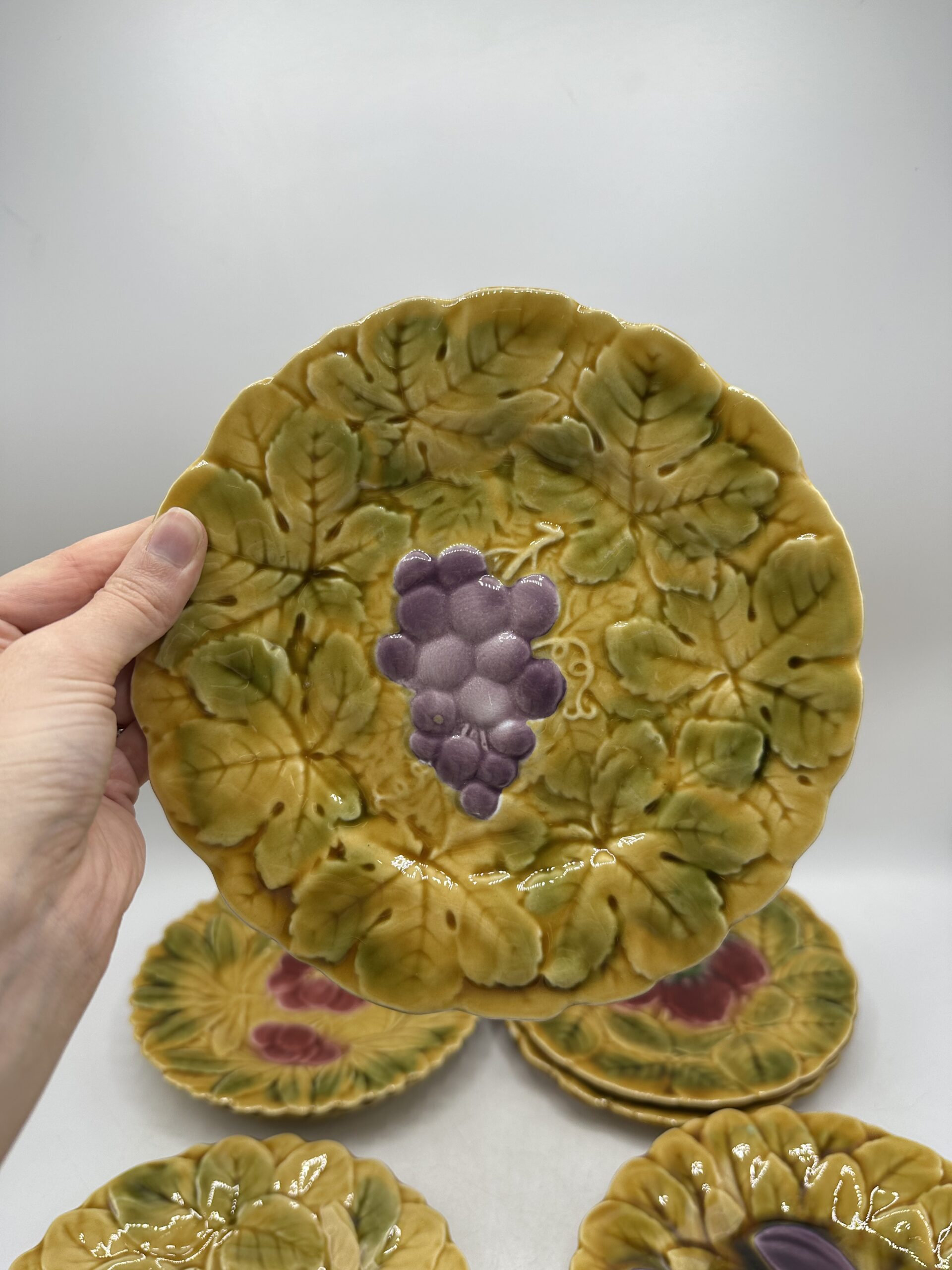 10 assiettes barbotine Sarreguemines – Image 5