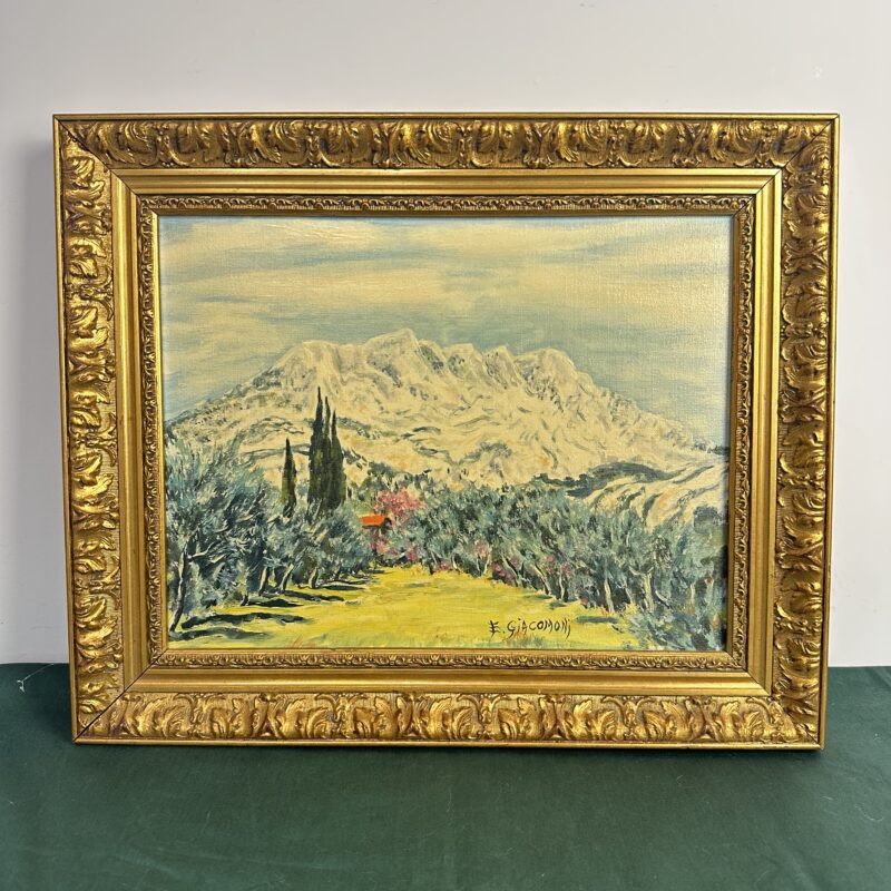 Ancienne peinture à l'huile paysage