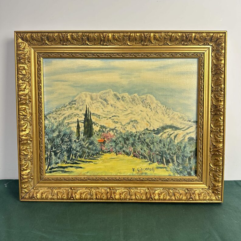 Ancienne peinture à l'huile paysage