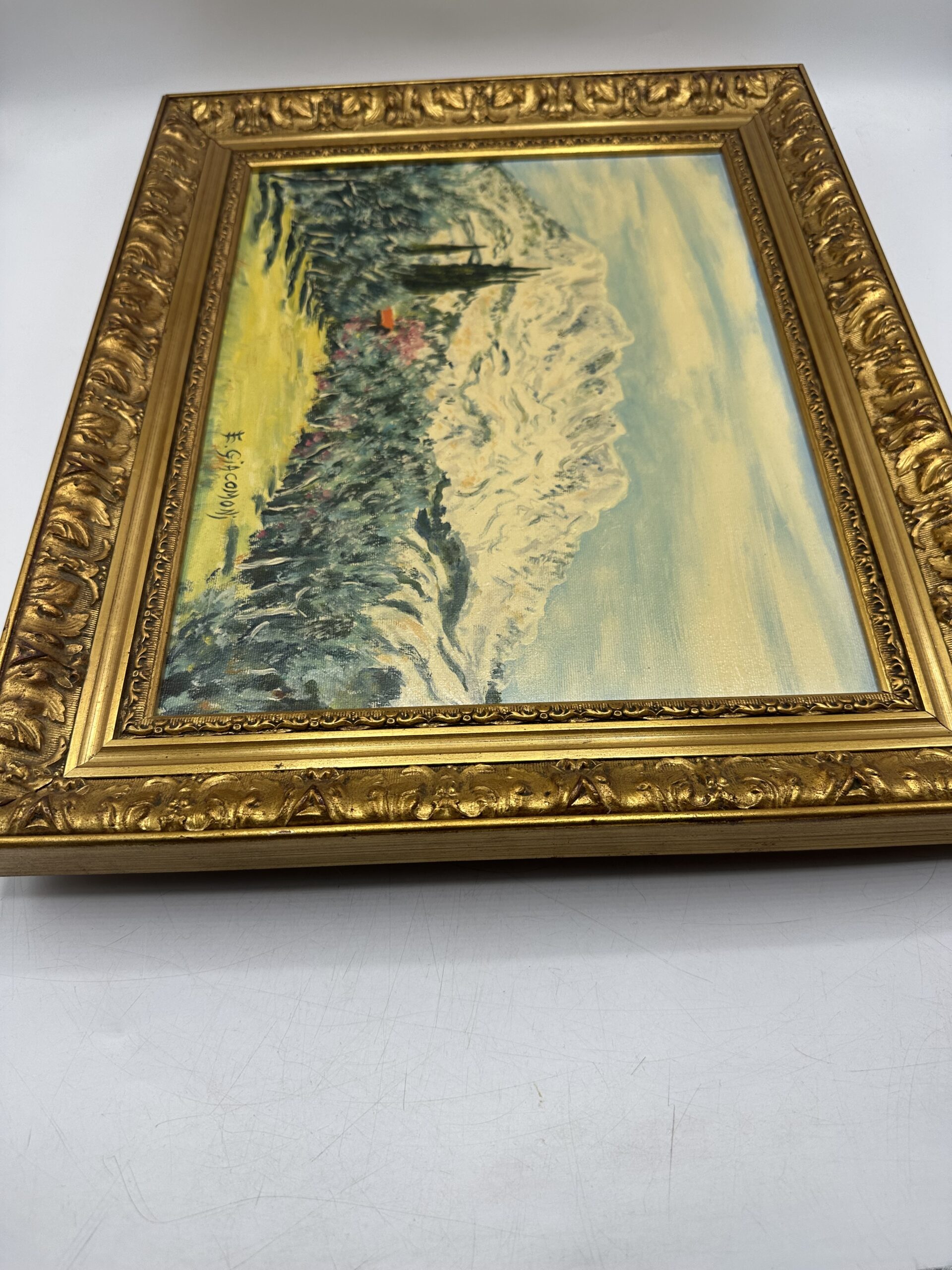 Ancienne peinture à l'huile paysage – Image 4