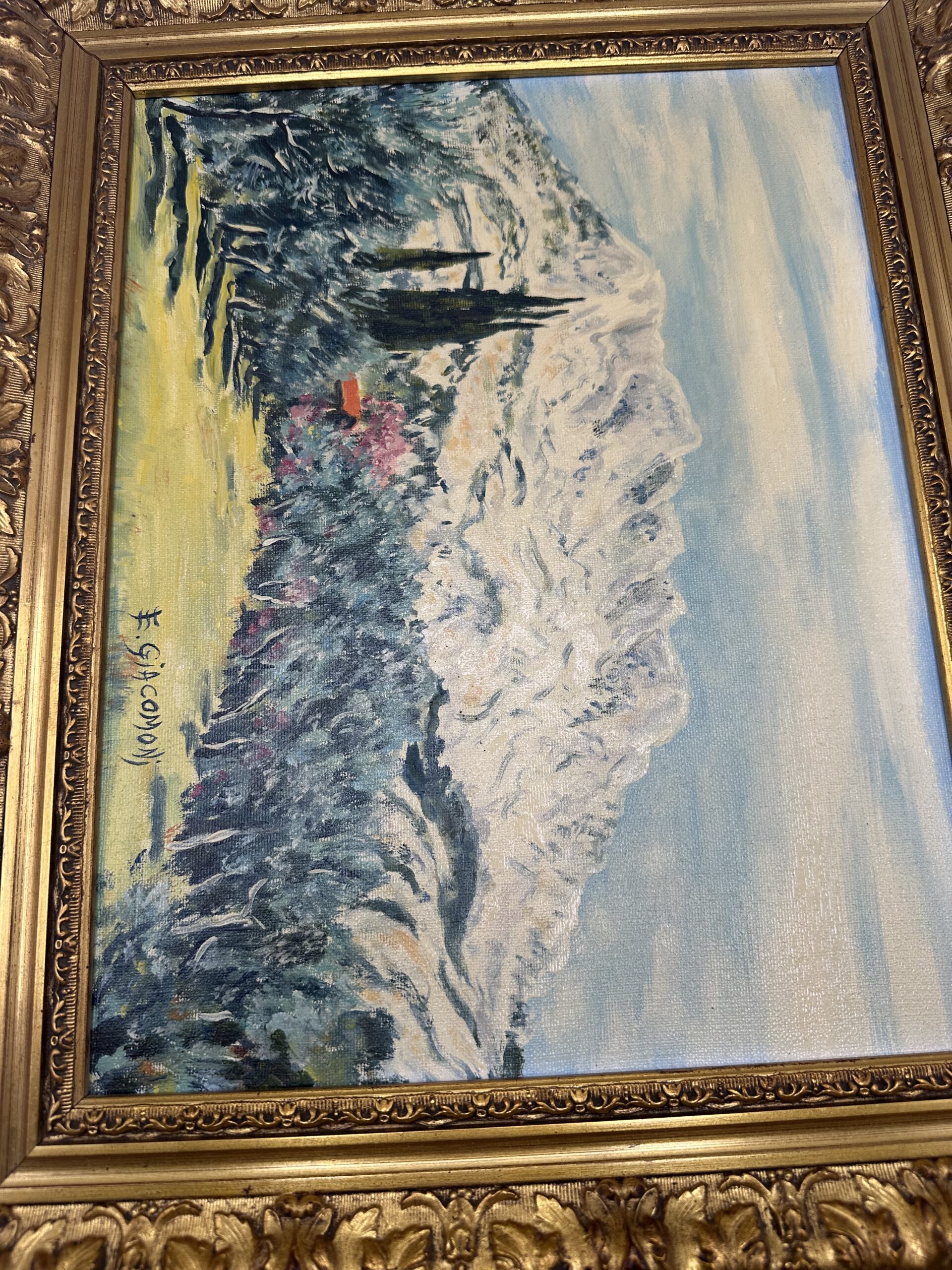 Ancienne peinture à l'huile paysage – Image 6