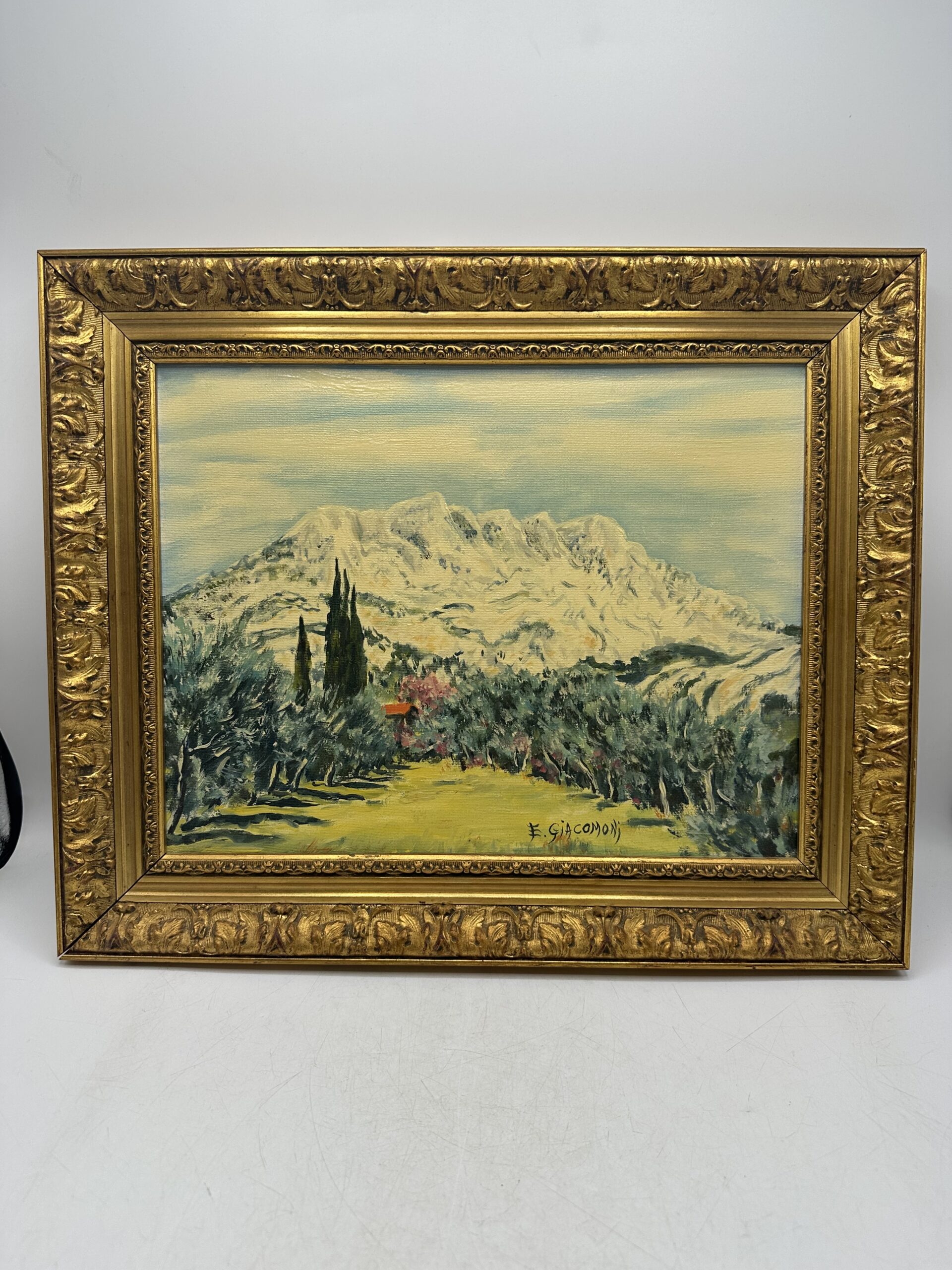 Ancienne peinture à l'huile paysage – Image 7