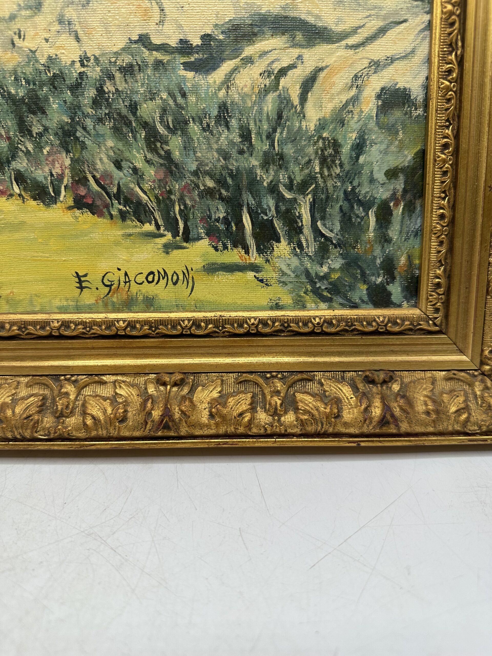 Ancienne peinture à l'huile paysage – Image 11