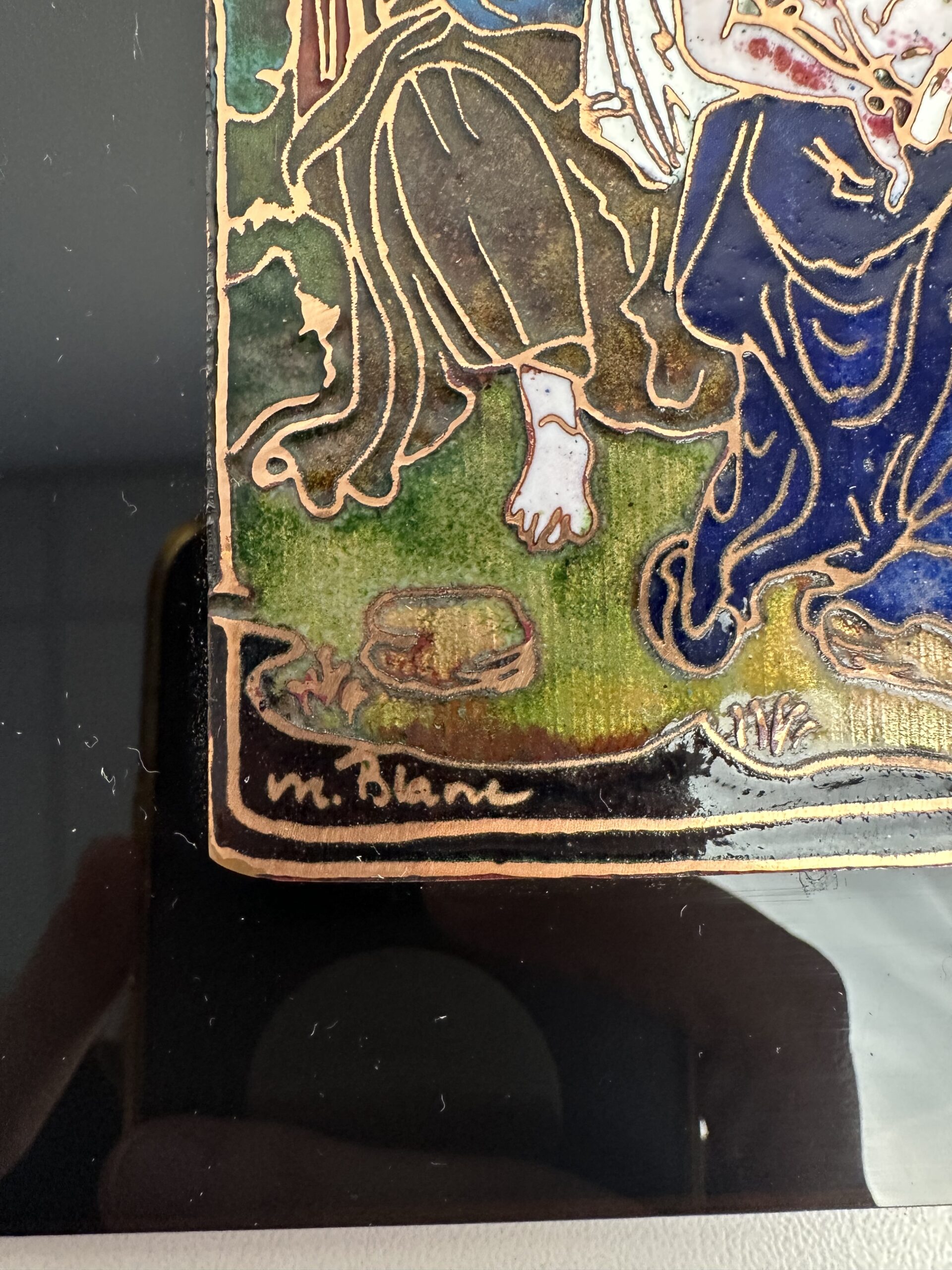 2 plaques émaux sur cuivre Marc Blanc – Image 4
