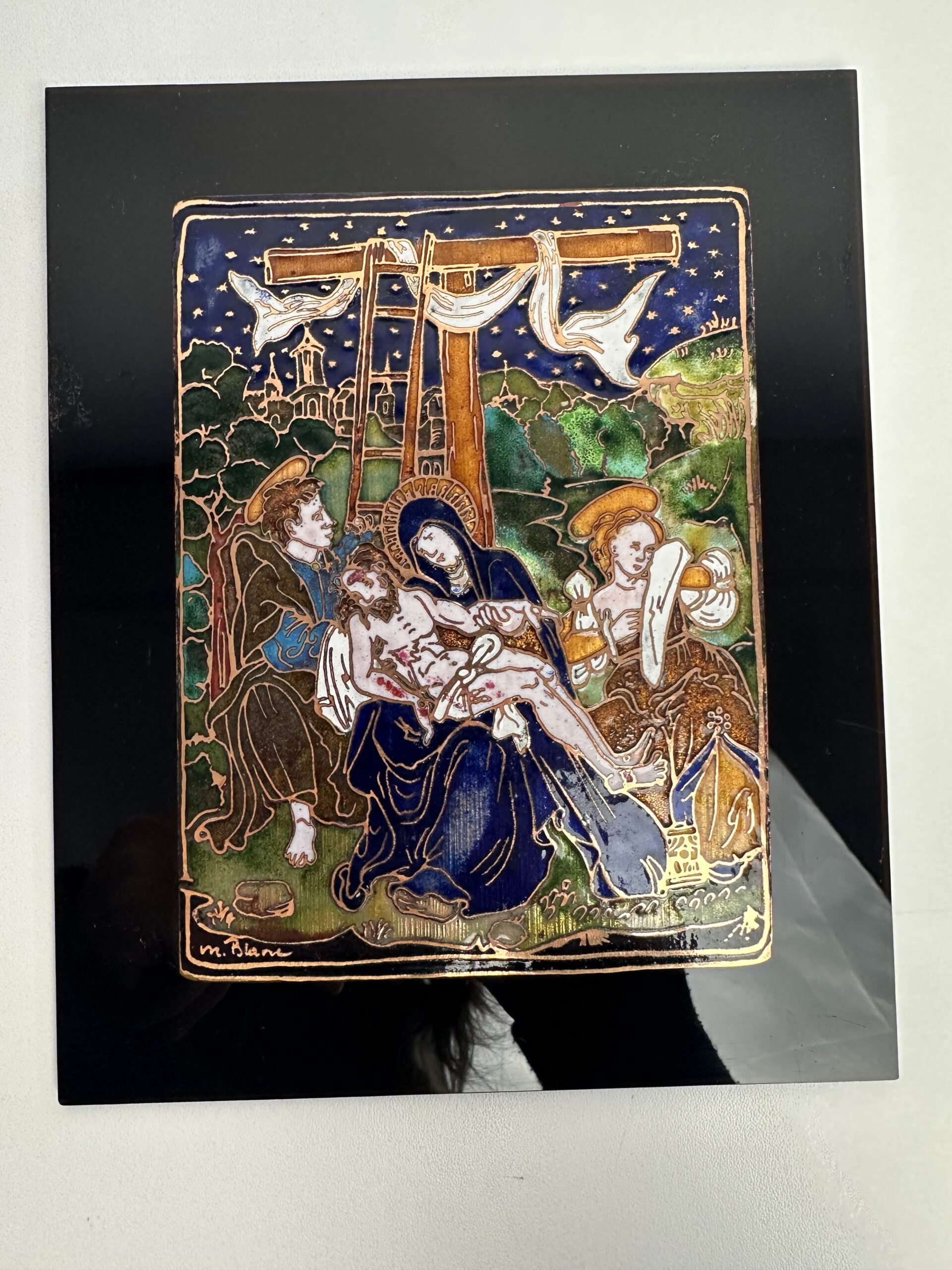 2 plaques émaux sur cuivre Marc Blanc – Image 5