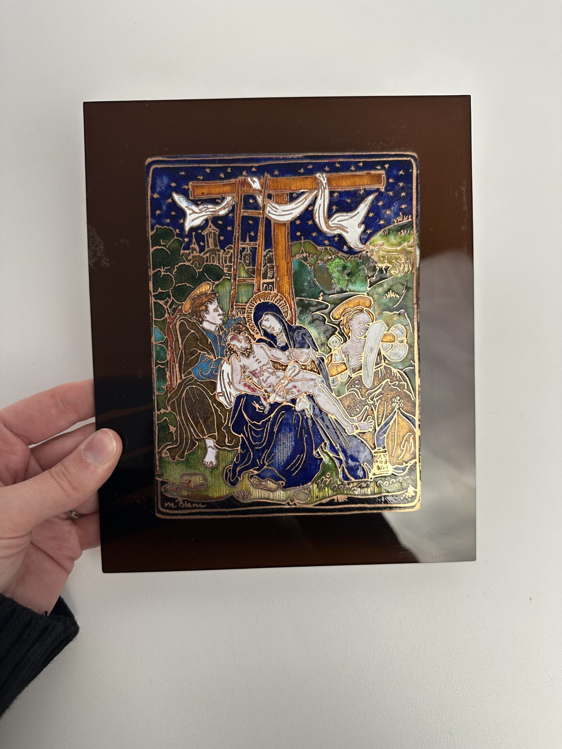 2 plaques émaux sur cuivre Marc Blanc – Image 6