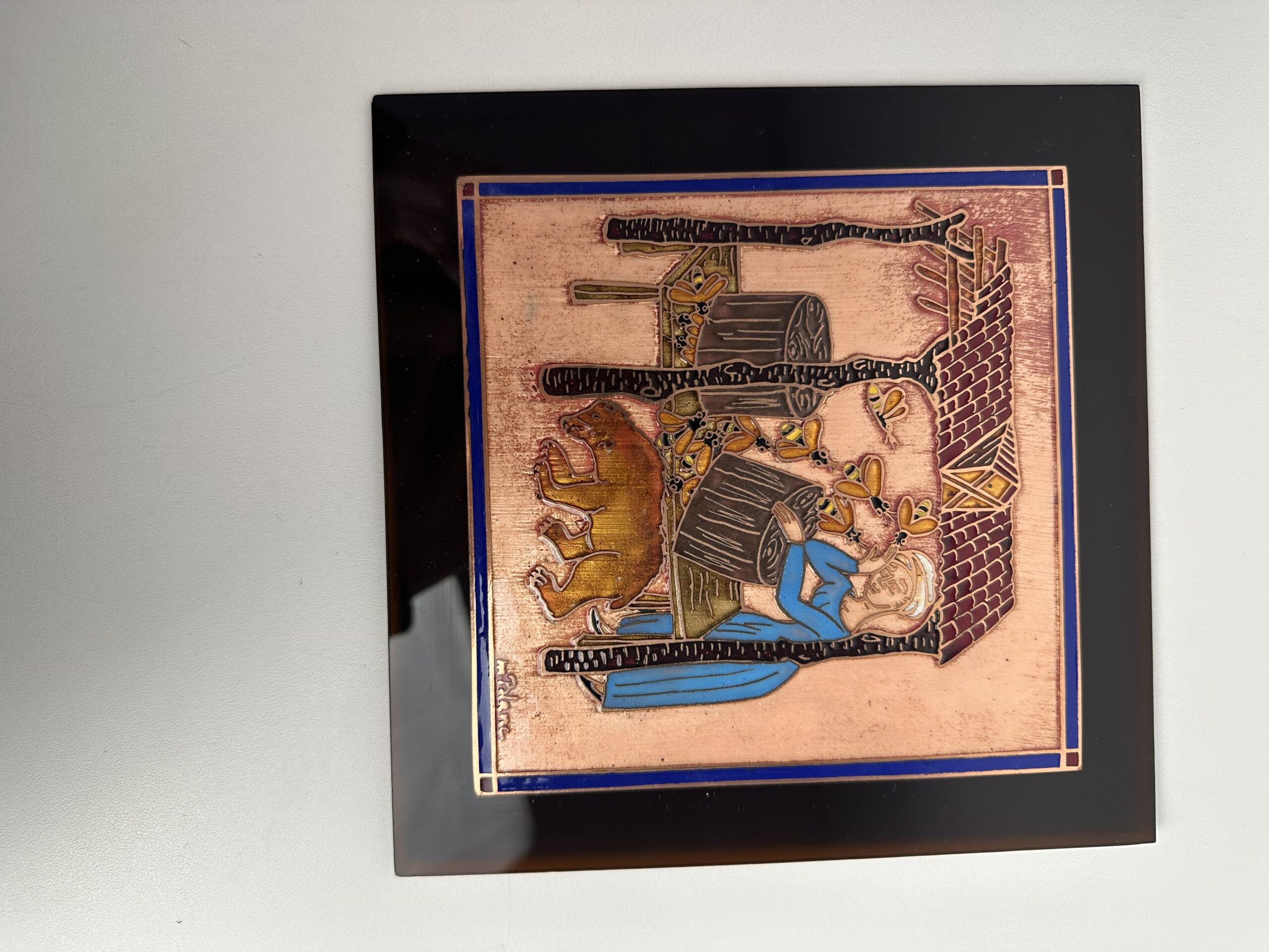 2 plaques émaux sur cuivre Marc Blanc – Image 8