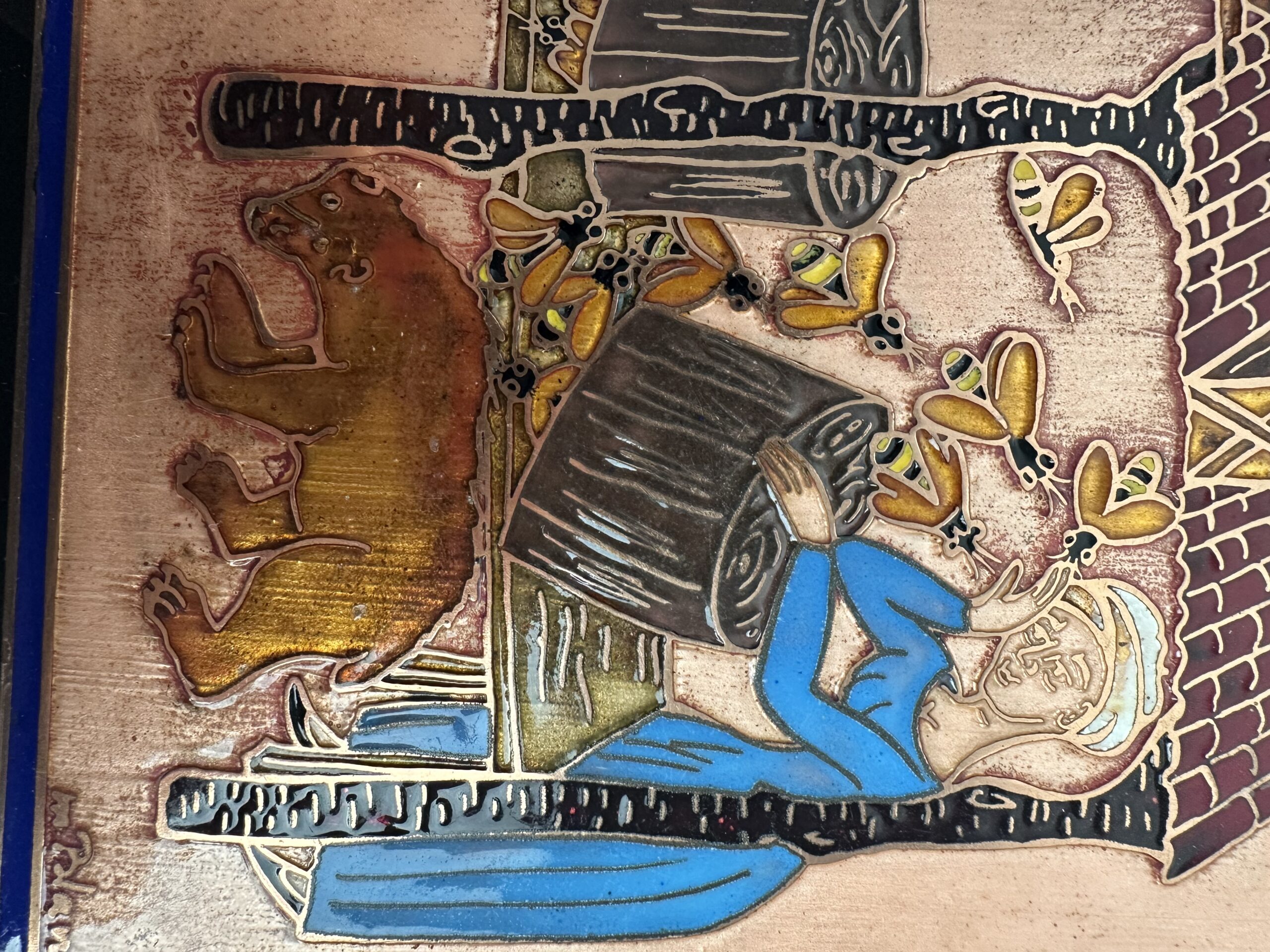 2 plaques émaux sur cuivre Marc Blanc – Image 11