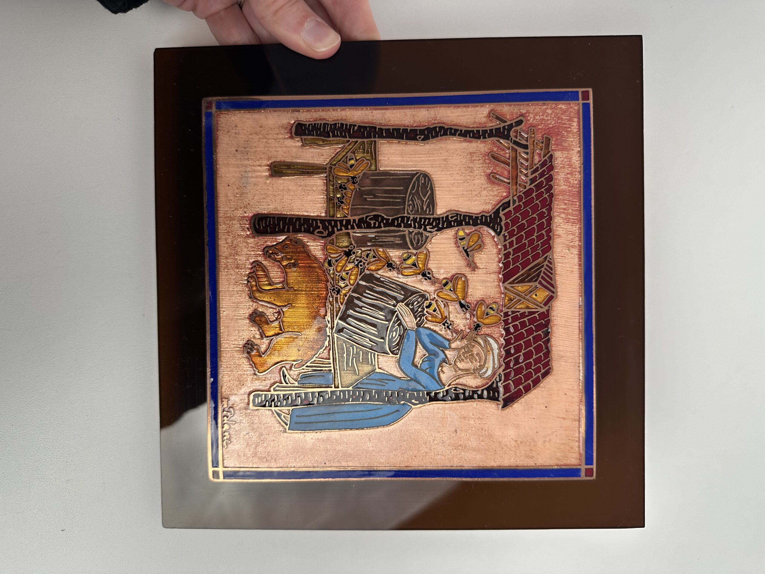 2 plaques émaux sur cuivre Marc Blanc – Image 12