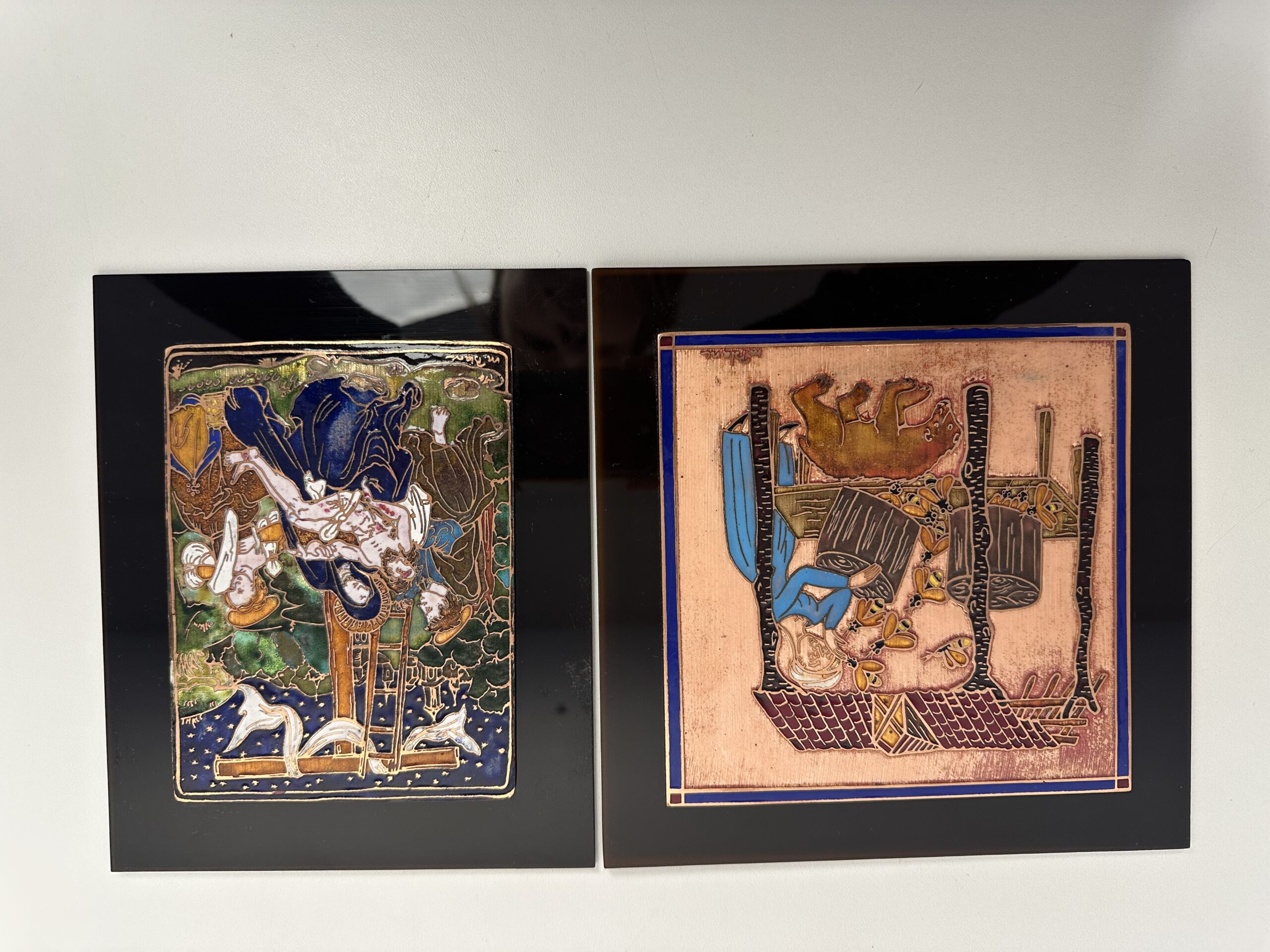 2 plaques émaux sur cuivre Marc Blanc – Image 15