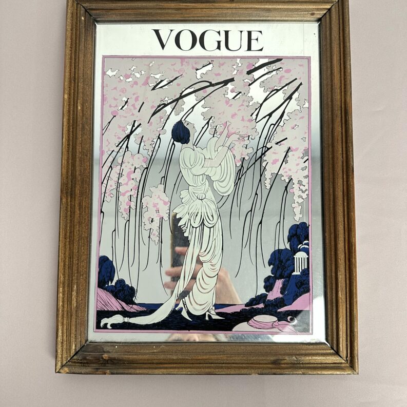 Miroir sérigraphié Vogue année 80