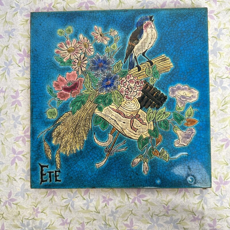 Carreau de faïence émaux de Longwy été