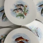 6 assiettes poissons Salins